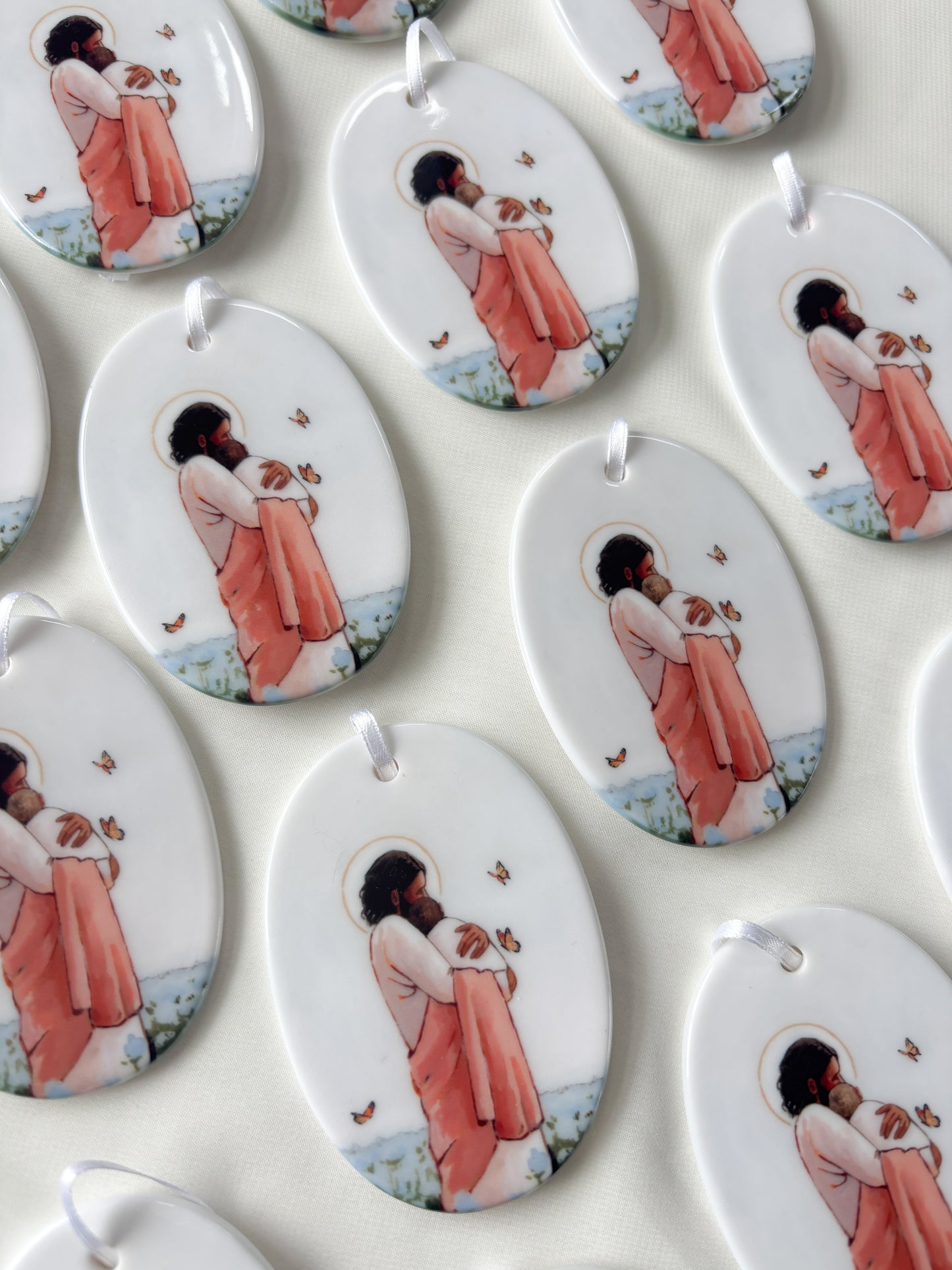 'Among The Forget Me Nots' Porcelain Ornament