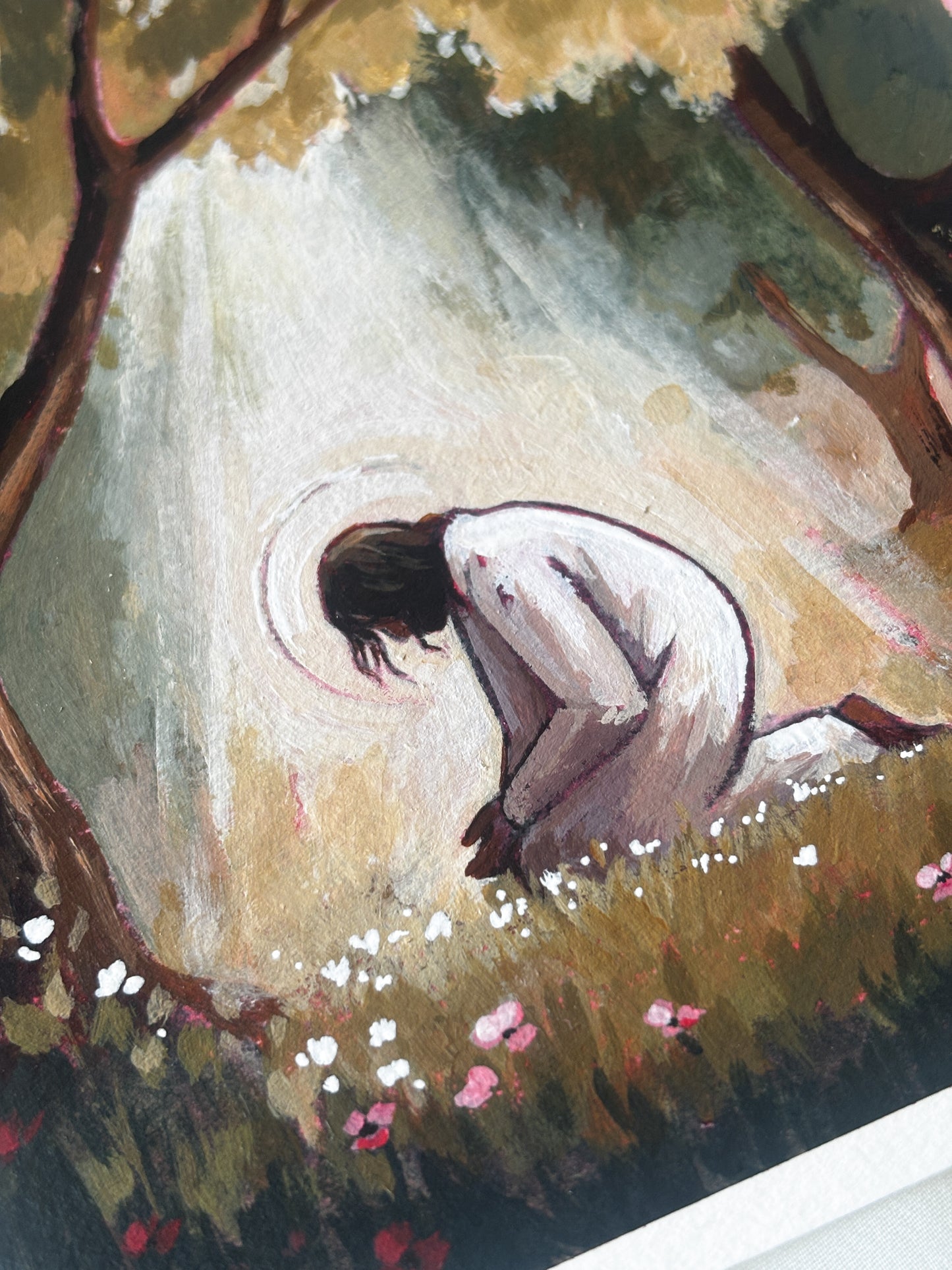 'Here's Love And Grief Beyond Degree' 5x7 inch original painting