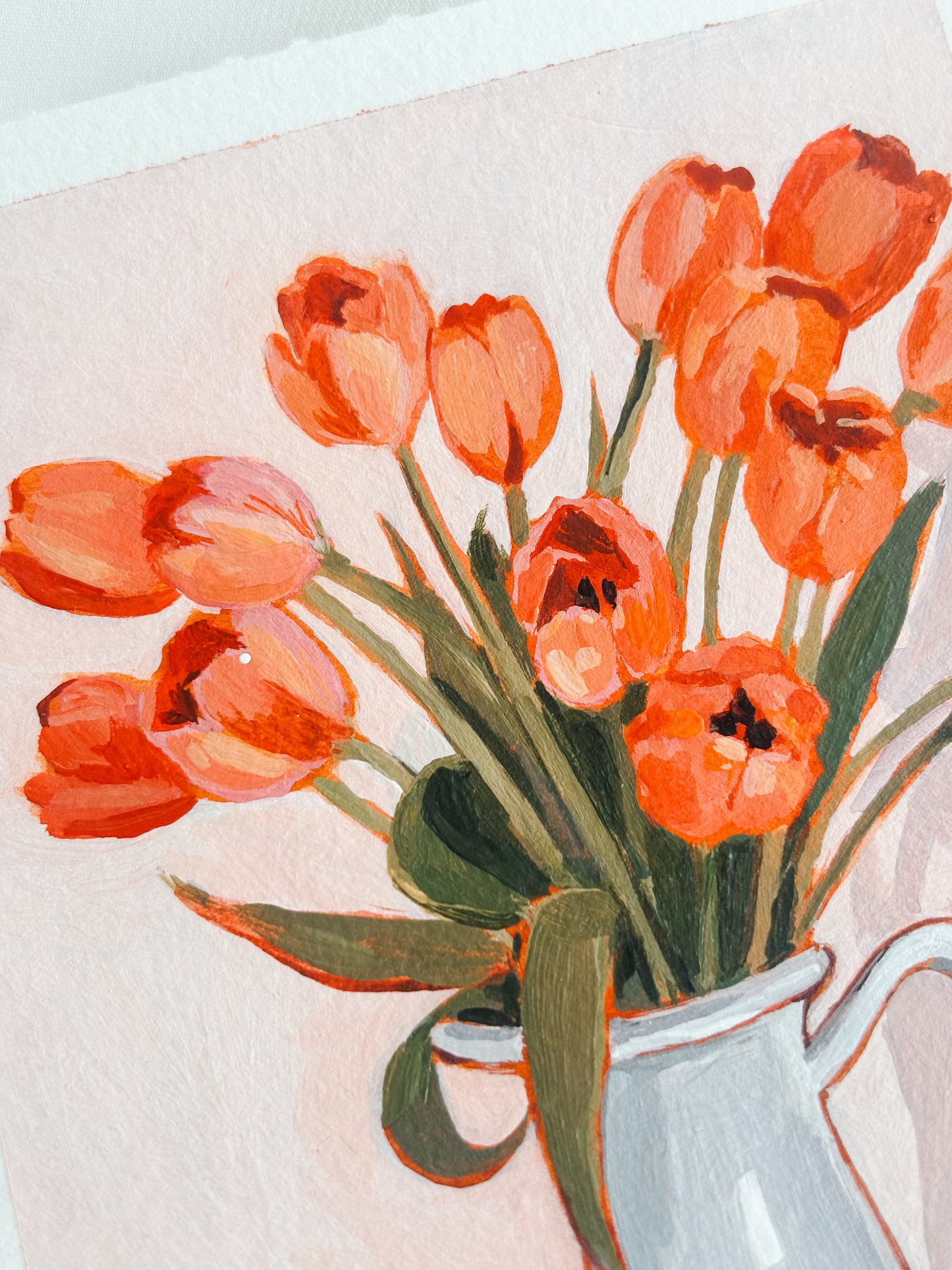 'Spring Tulips' 4x6 inch original painting