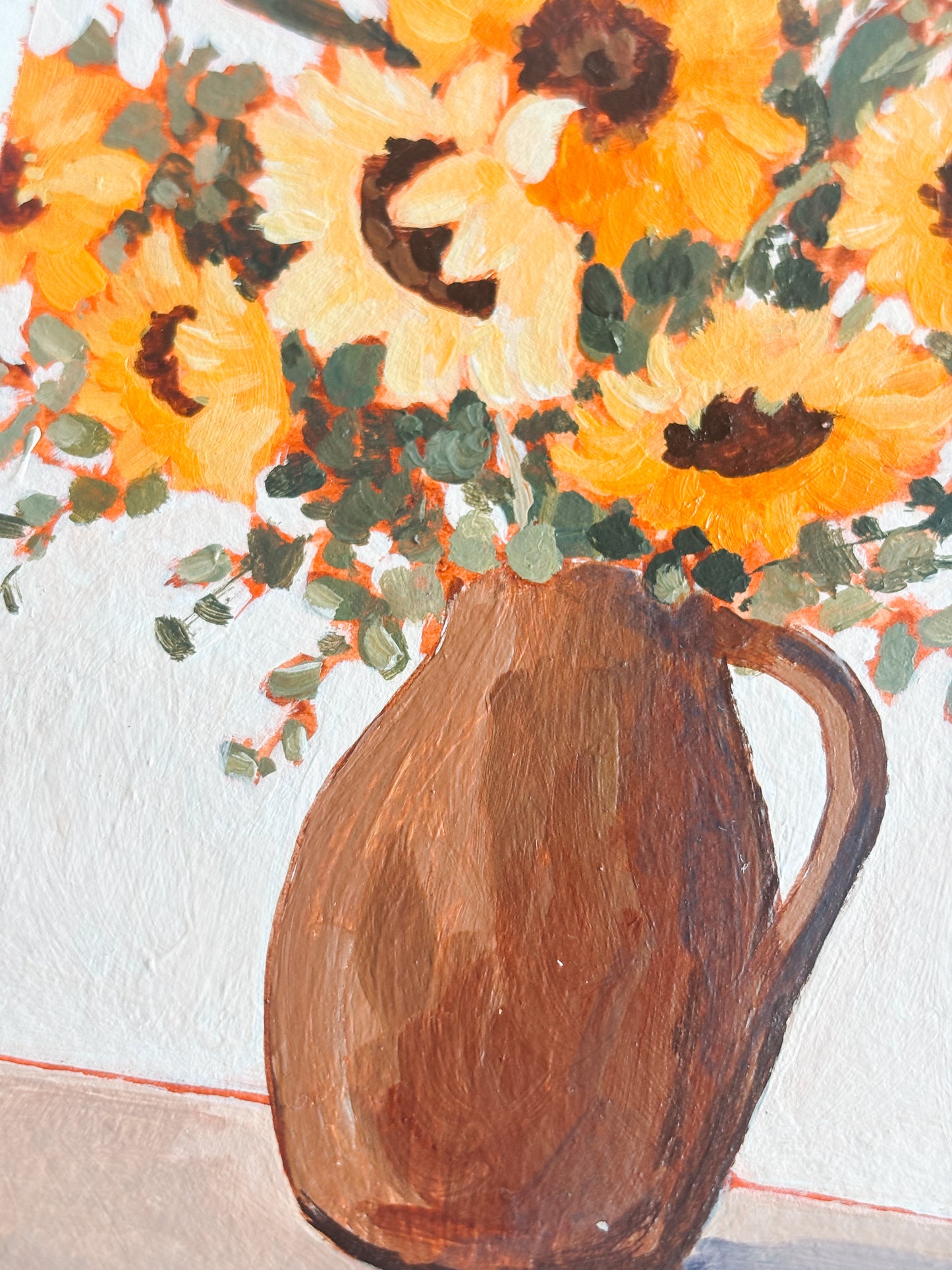 'You Are My Sunflower' 4x6 inch original painting
