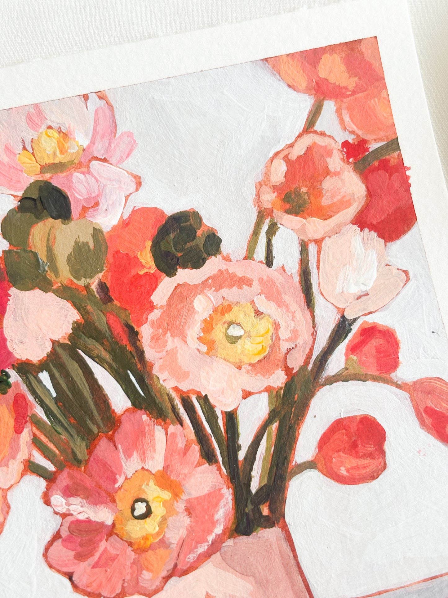 'Peaceful Poppies' 4x6 inch original painting