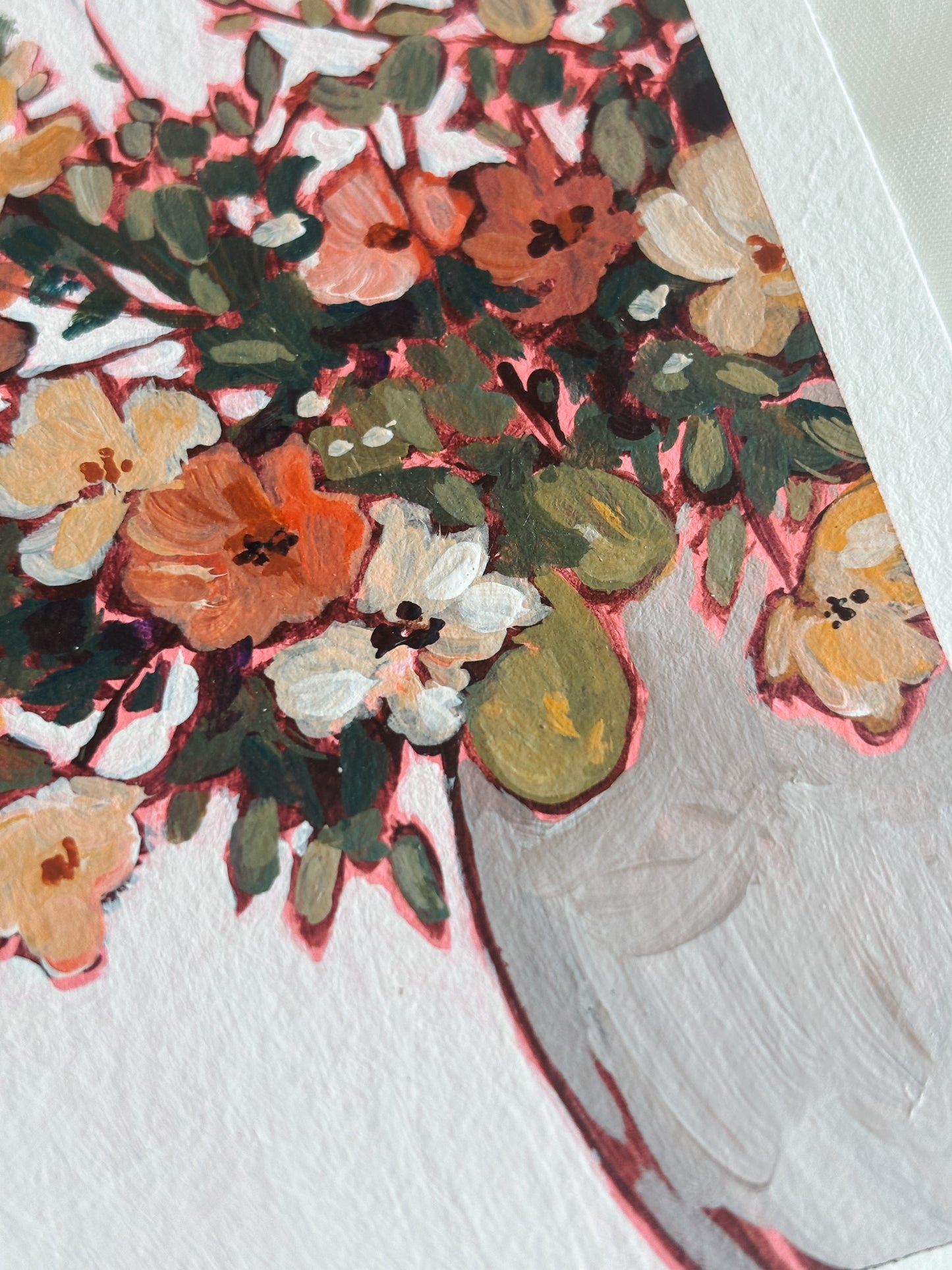'There Is Happiness Here' 4x6 inch original painting