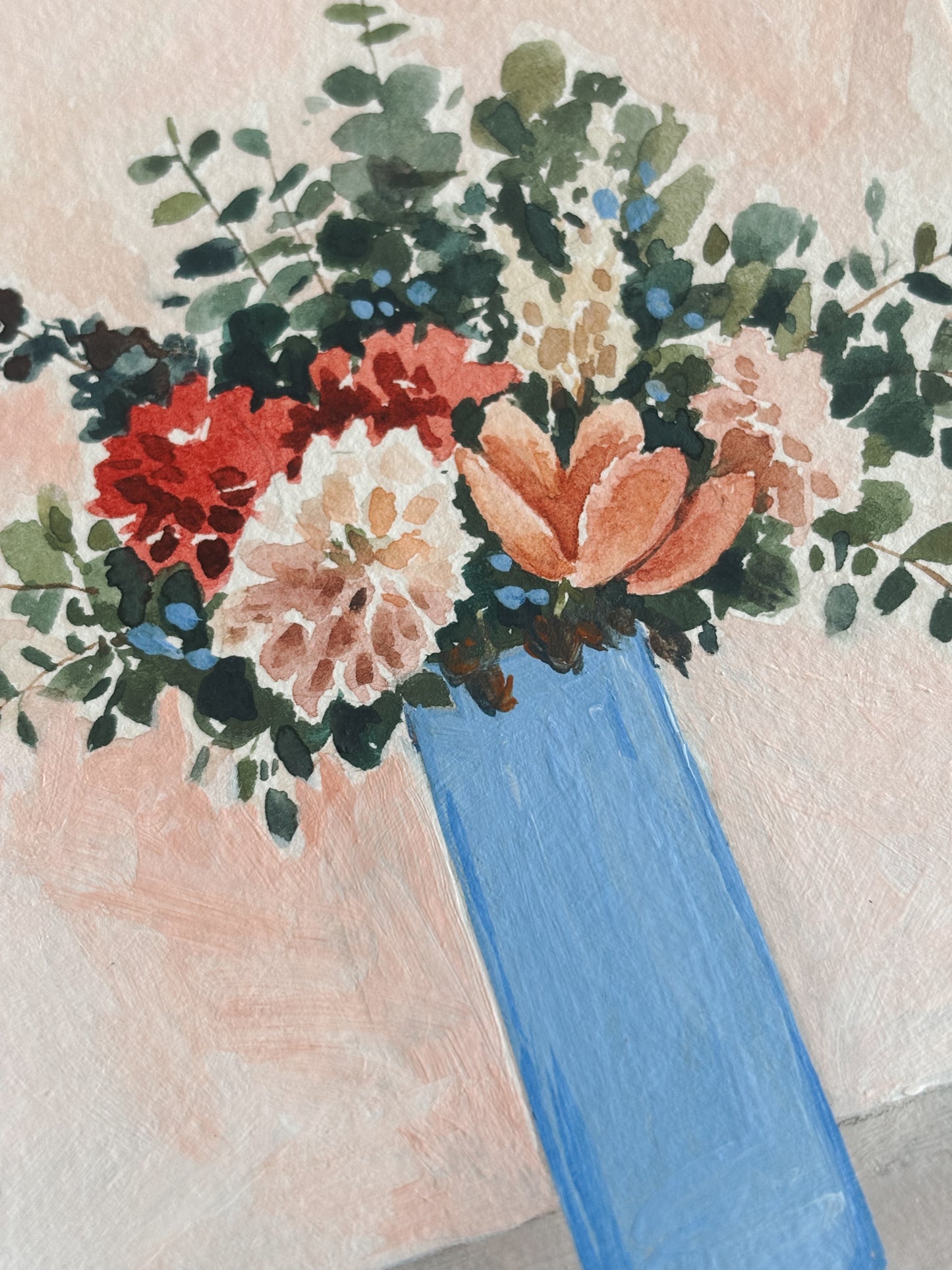 'Easter Florals' 4x6 inch original painting