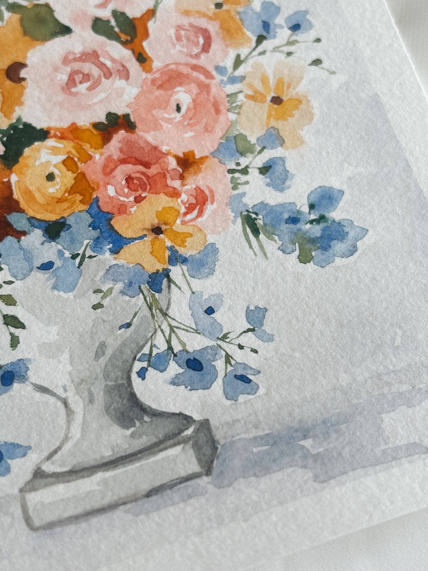 'Watercolor Florals' 4x6 inch original painting