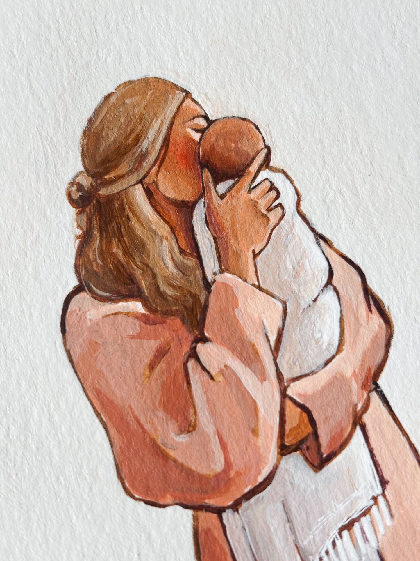 'I'll Meet You Among The Forget Me Nots' 5x7 inch original painting