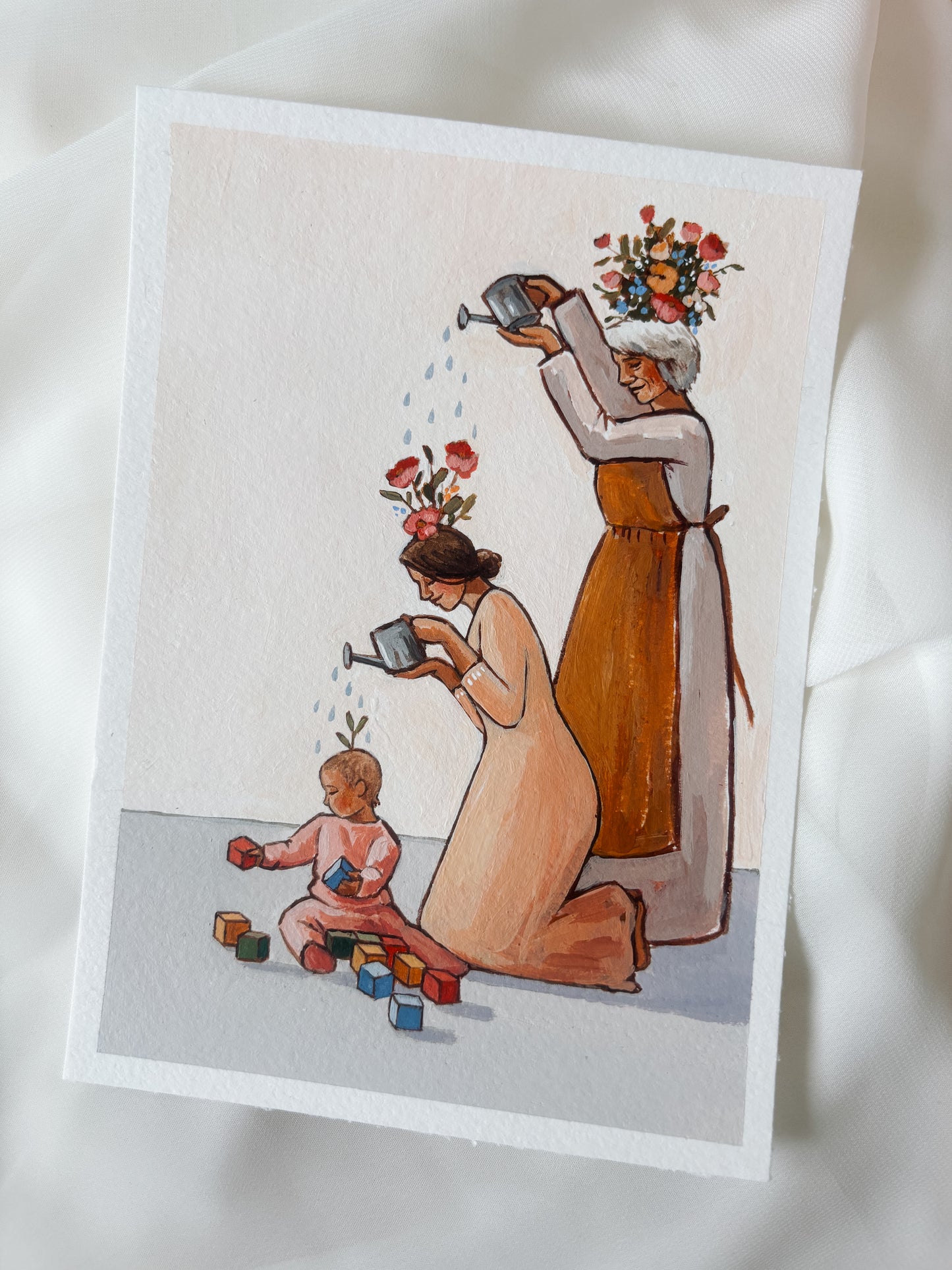 'Generations Of Growth' 5x7 inch original painting