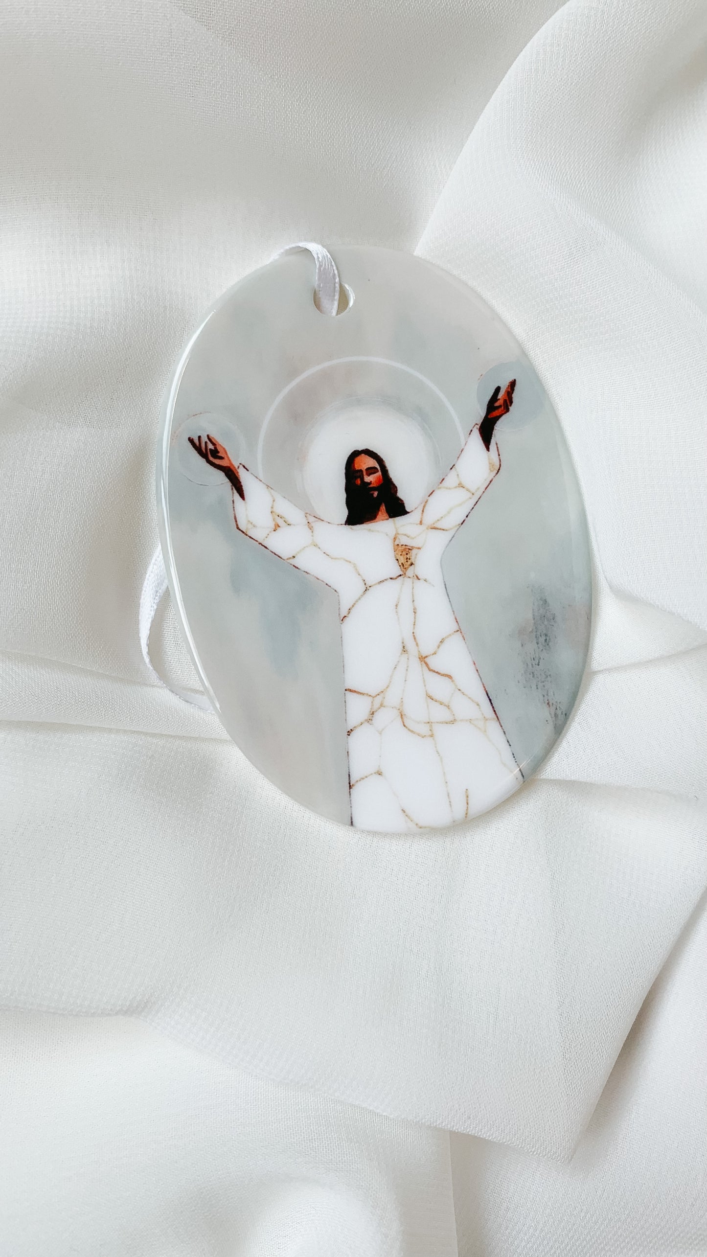 'Broken For Us' Porcelain Ornament