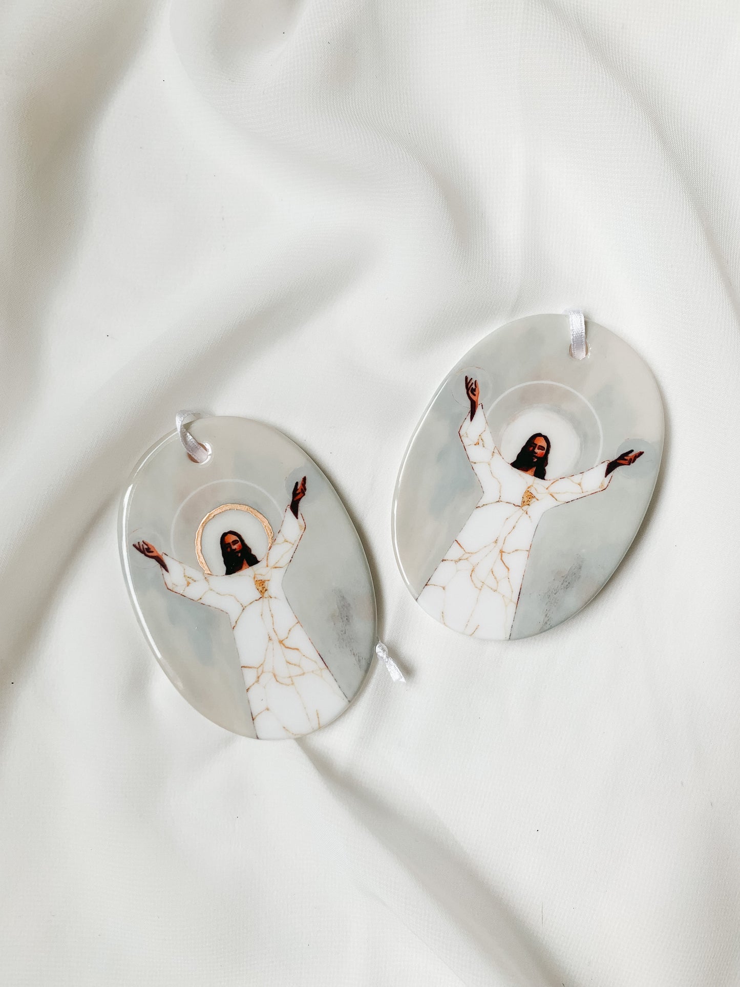 'Broken For Us' Porcelain Ornament