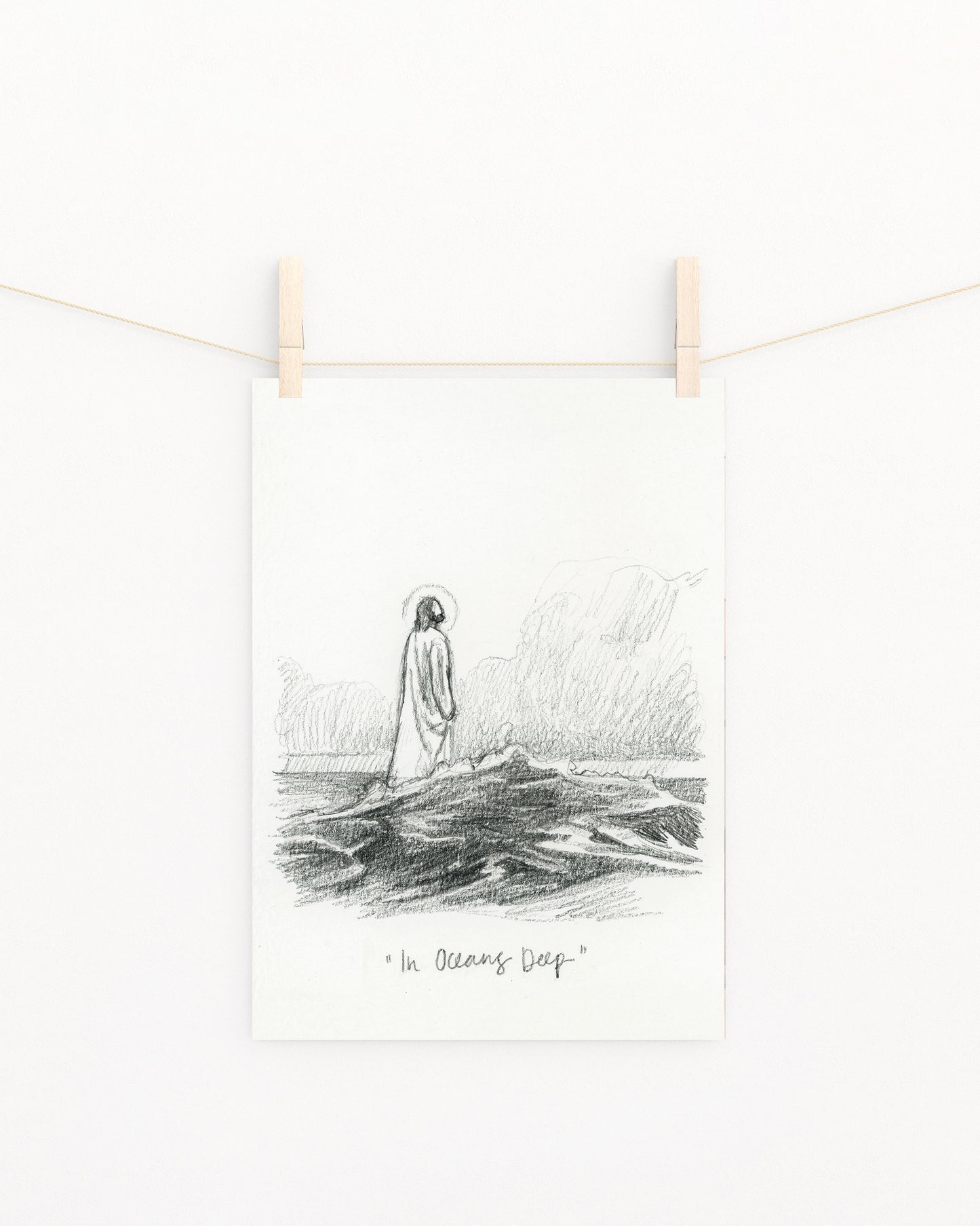 'In Oceans Deep' Sketch Print