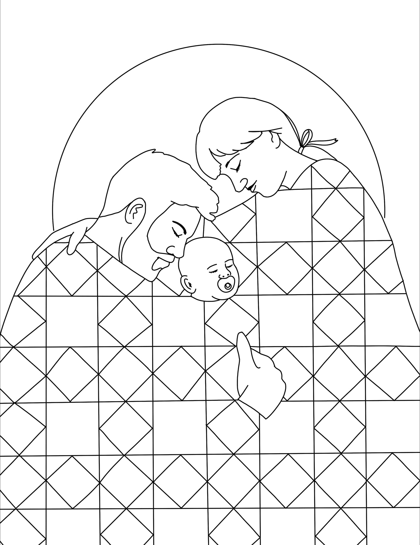 'Together As One' Outline 8.5x11 Digital Download