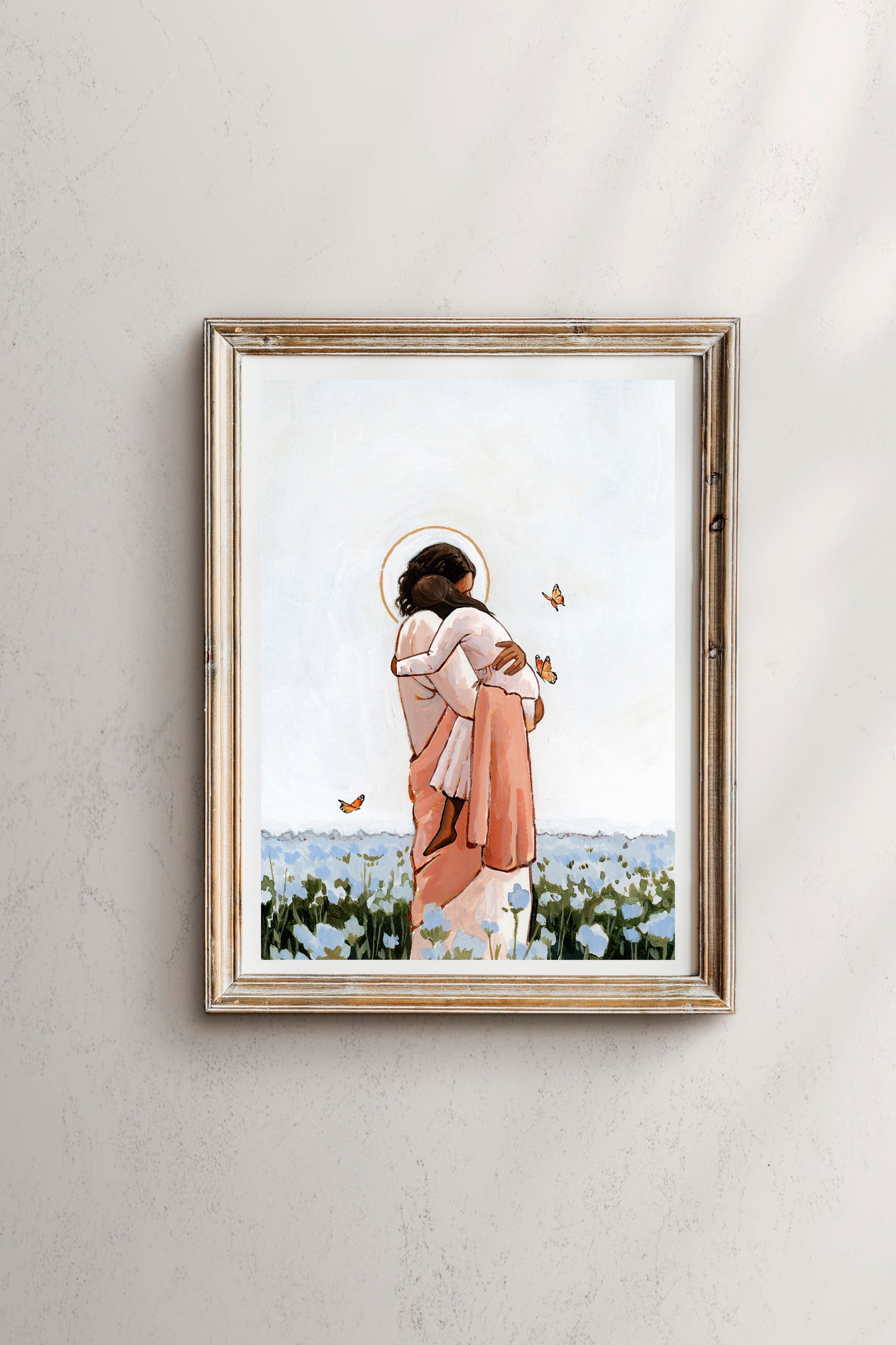 'Among The Forget Me Nots' Print (young girl)