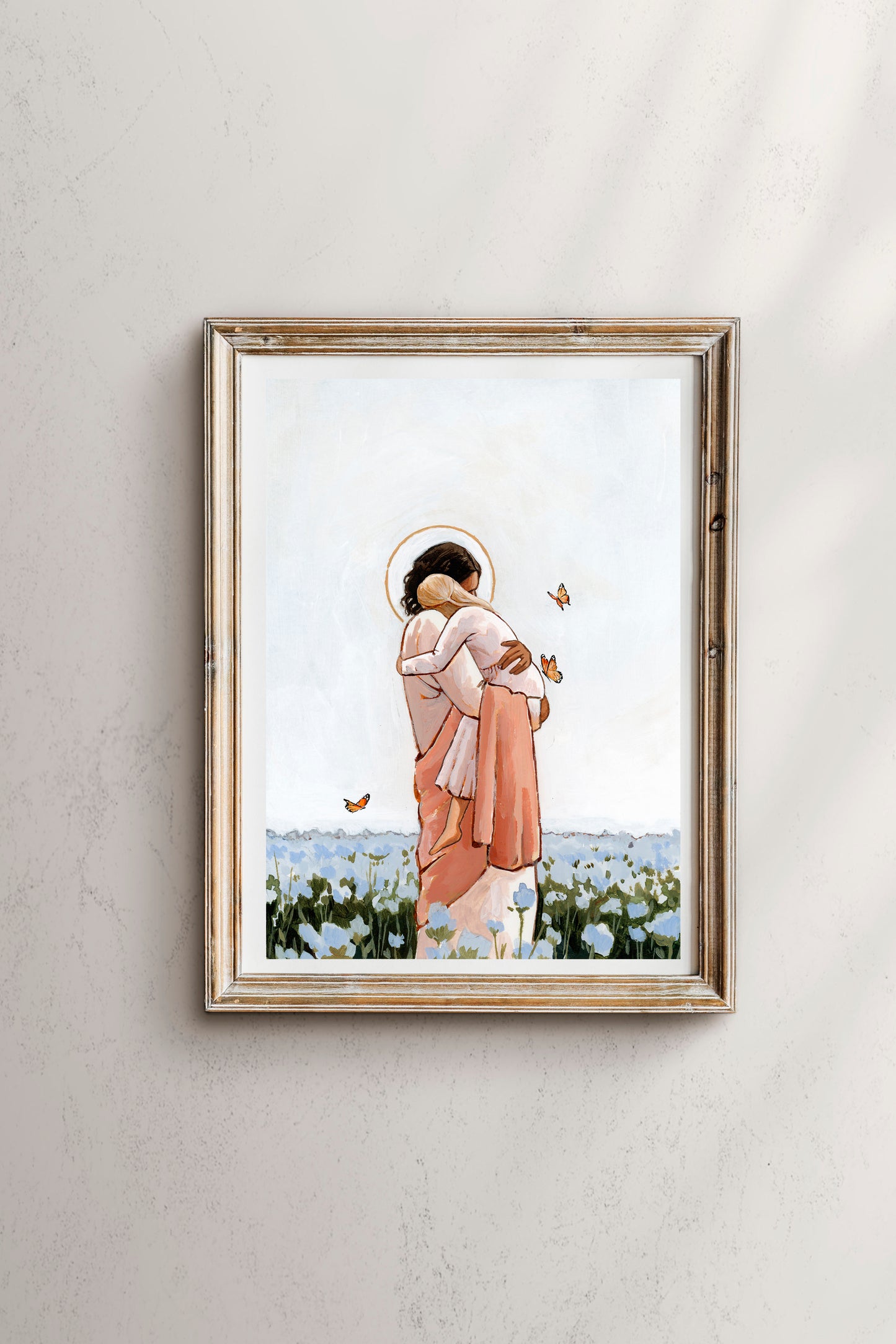 'Among The Forget Me Nots' Print (young girl)