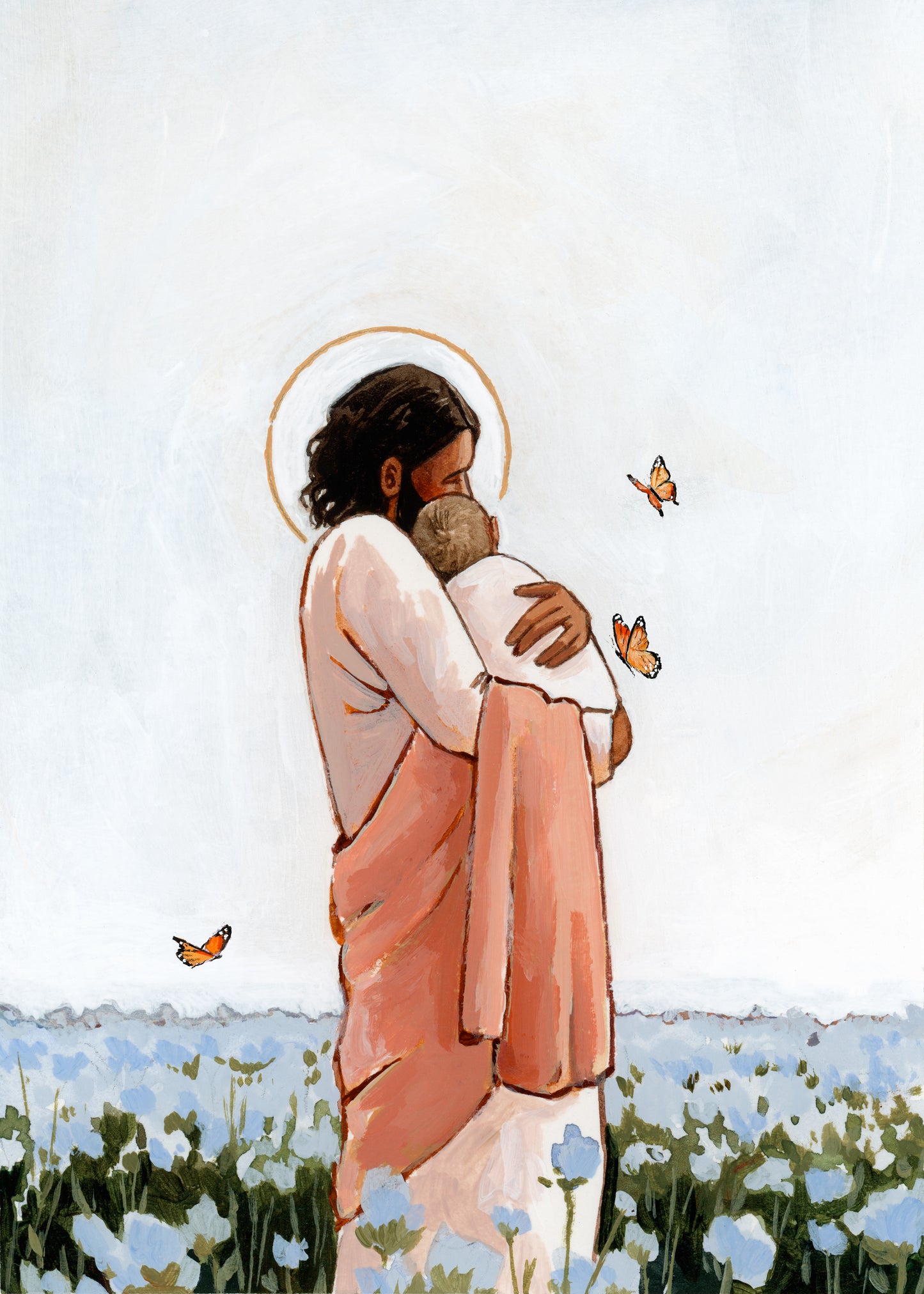 'Among The Forget Me Nots' Canvas Print