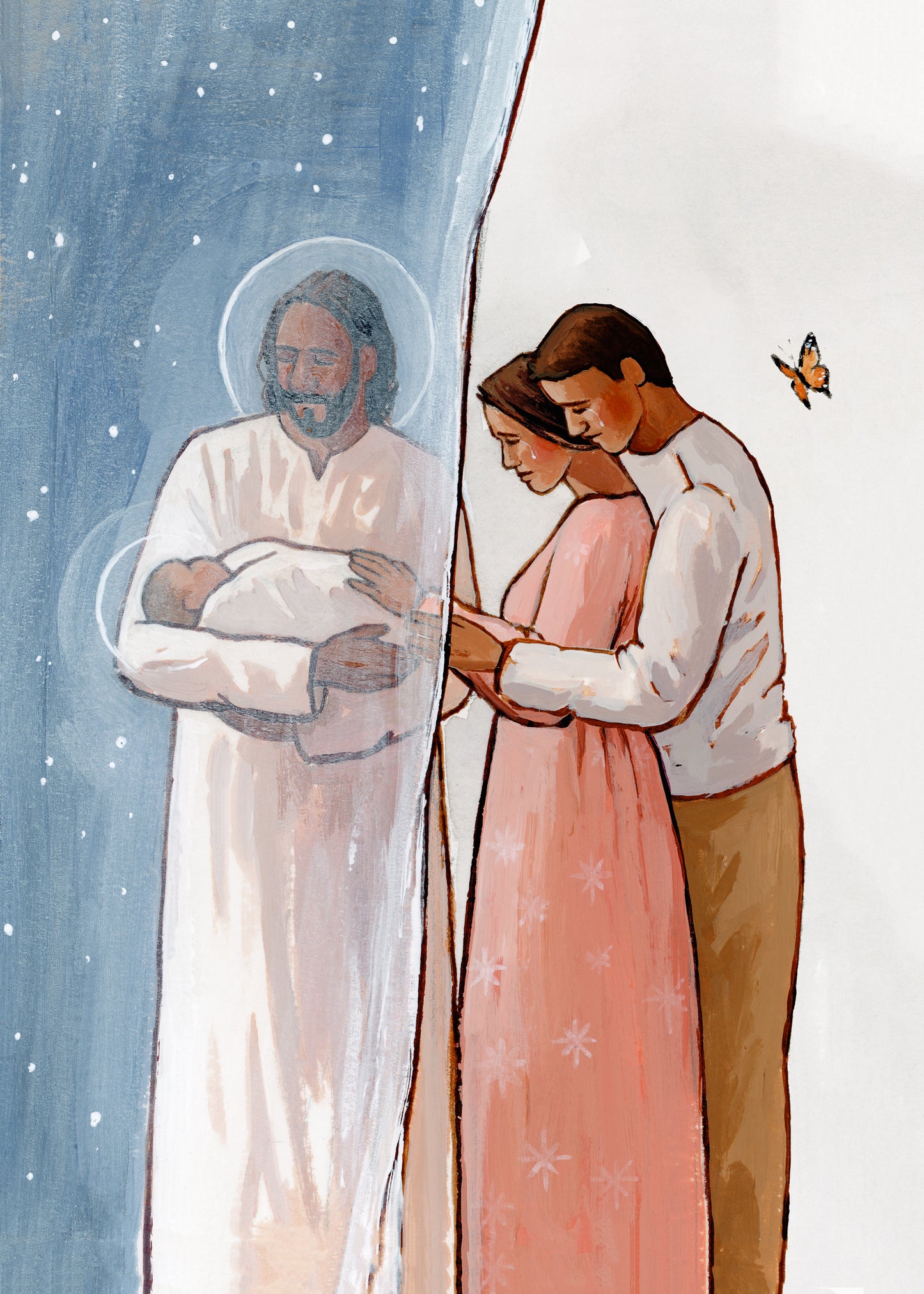 'I Know He Holds You Among The Stars' (couple version) Print