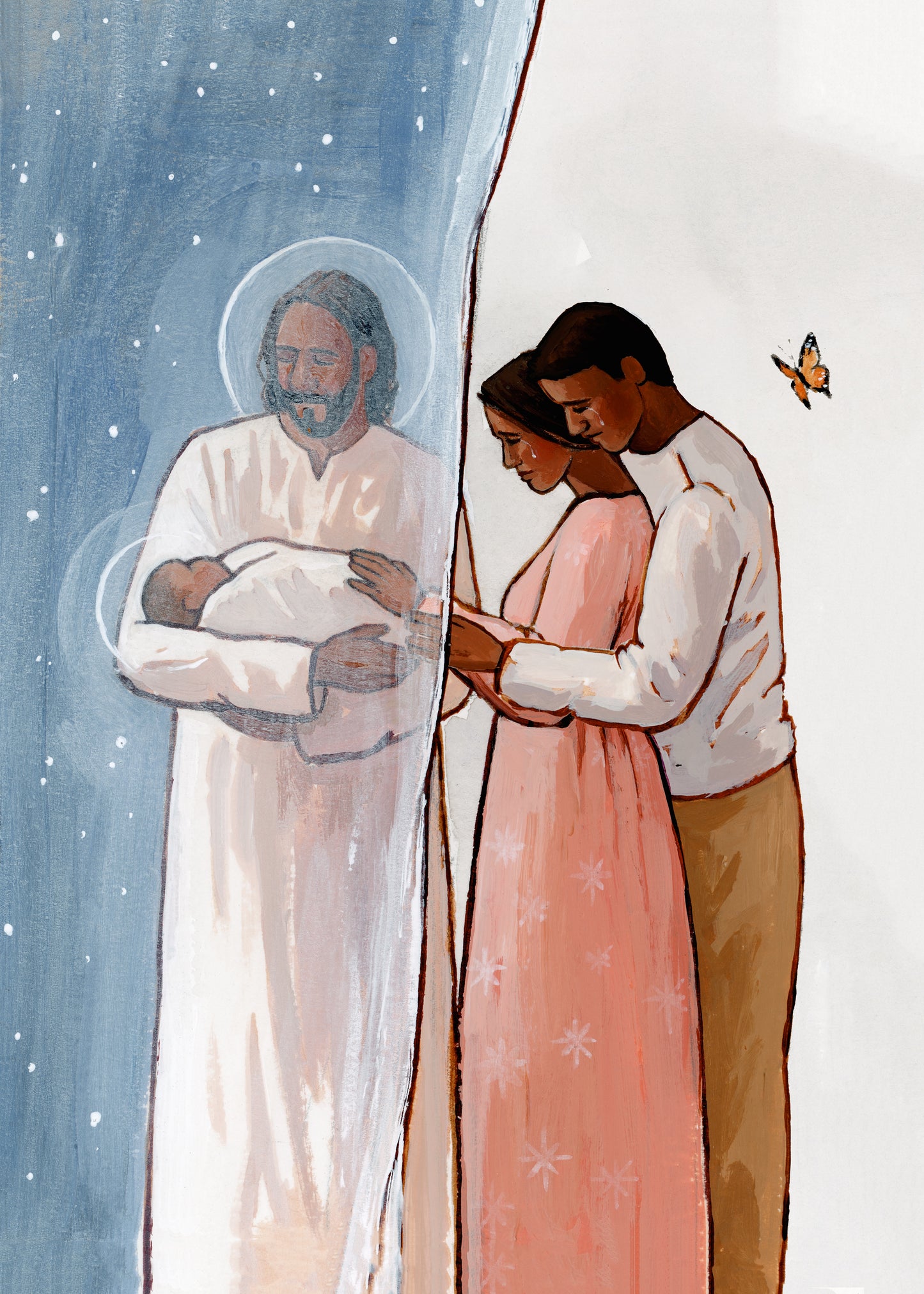 'I Know He Holds You Among The Stars' (couple version) Print