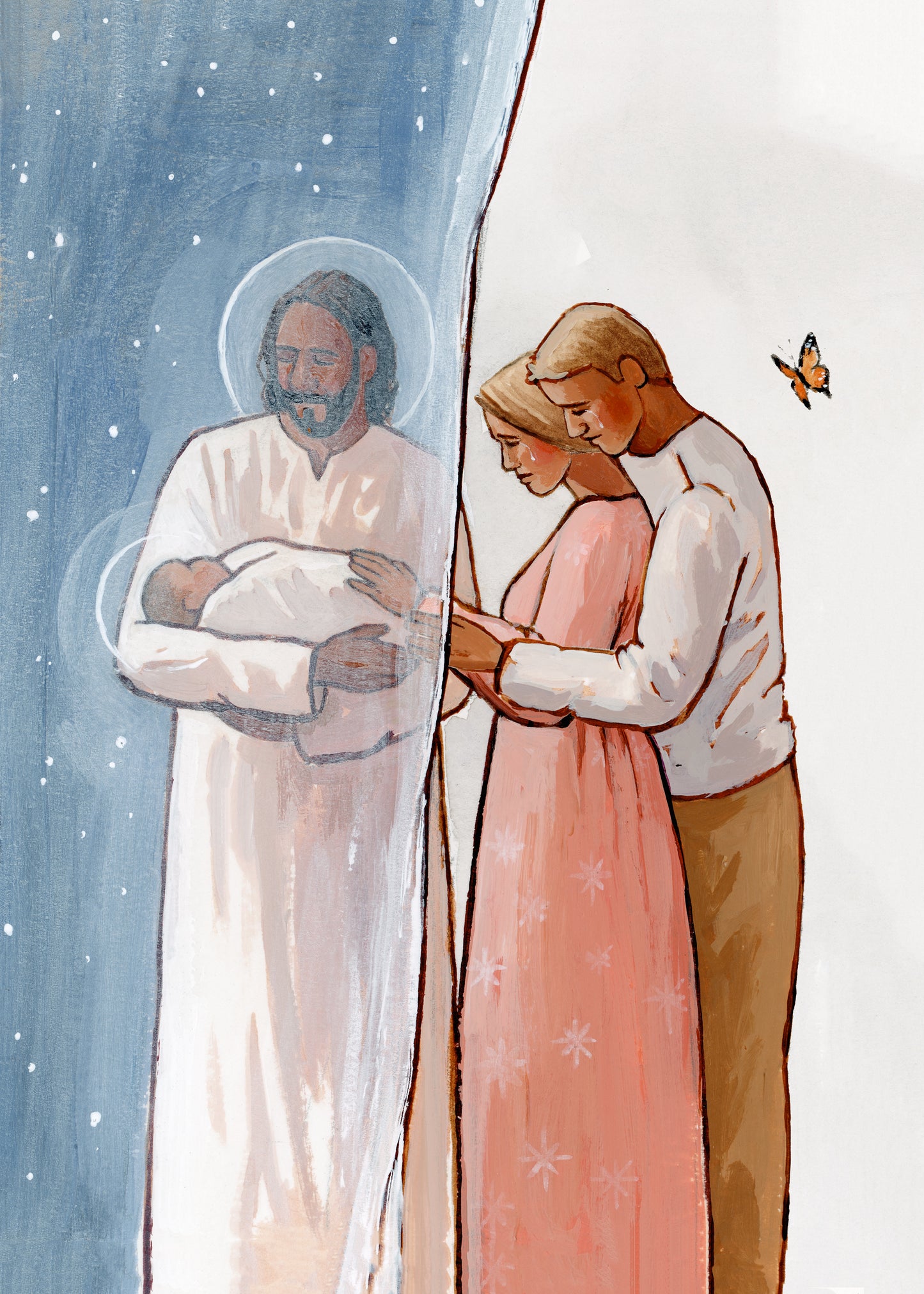 'I Know He Holds You Among The Stars' (couple version) Print
