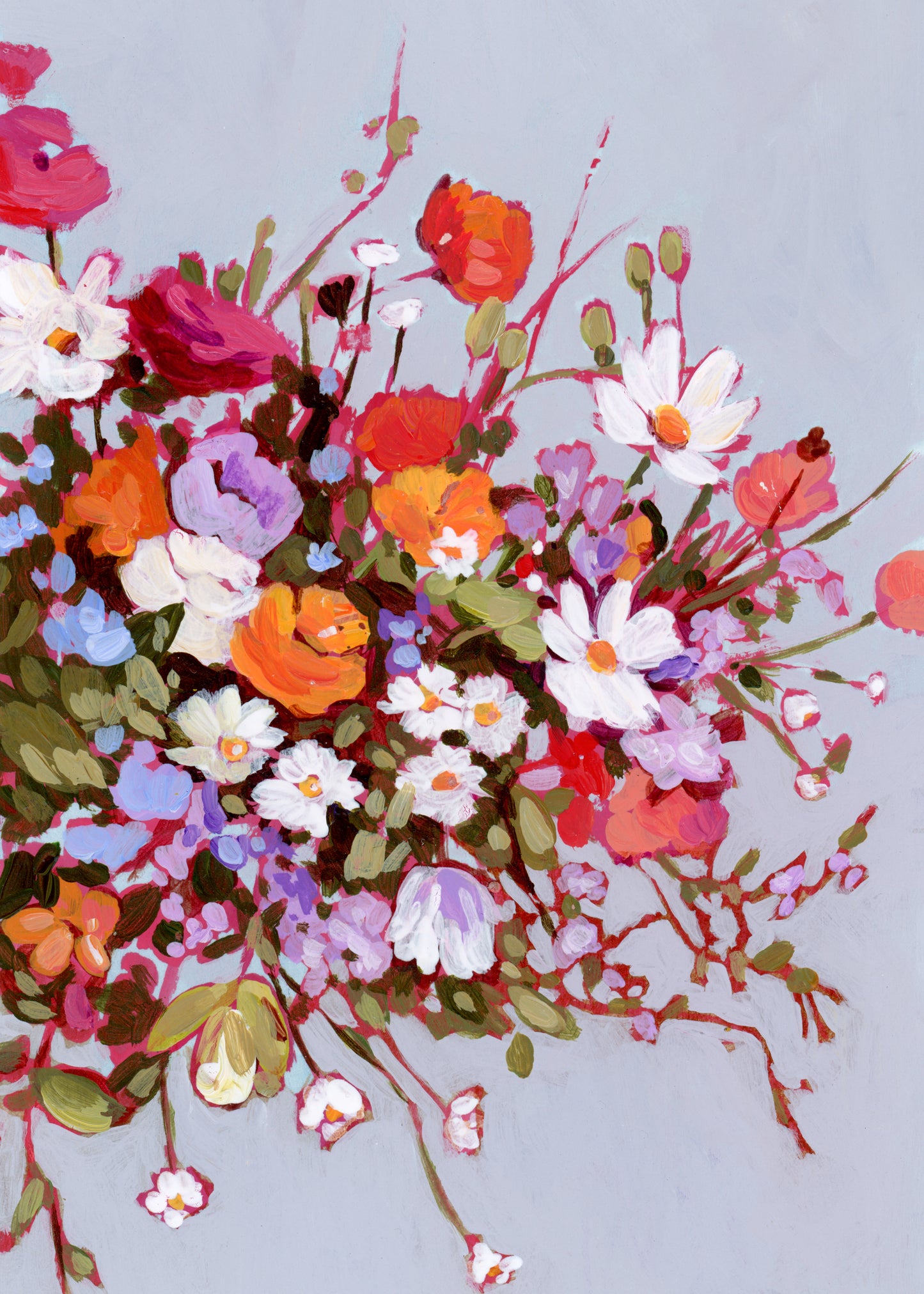 'Blue Wildflowers' Print