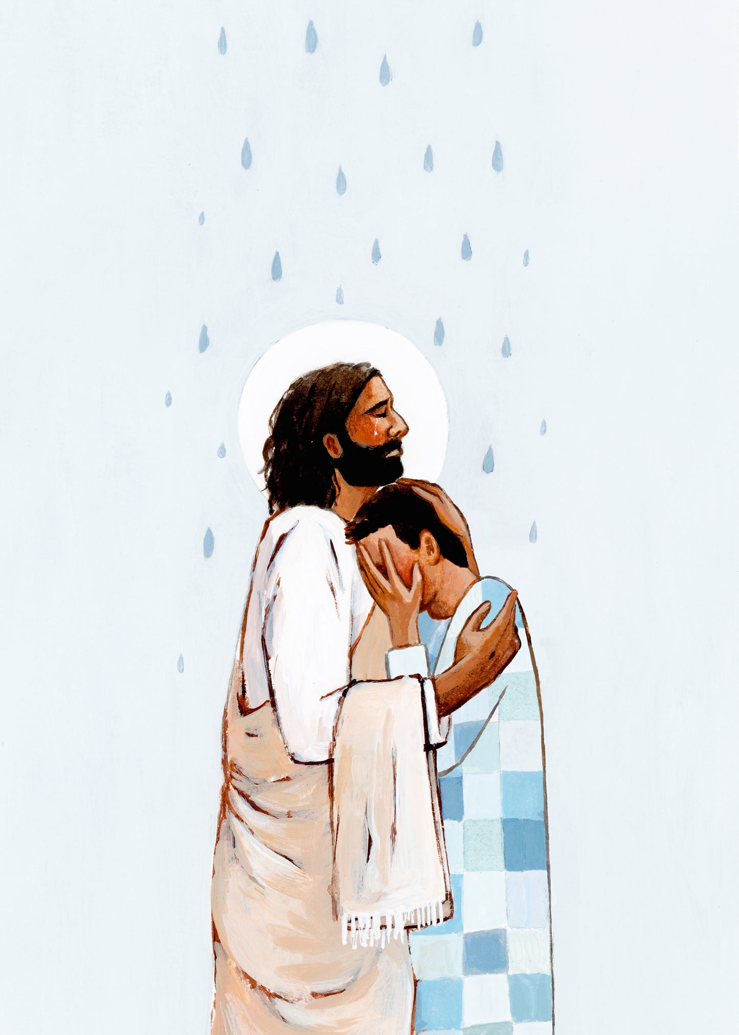 'When The Blues Came, And The Rains Fell, He Was There' Print (male version)