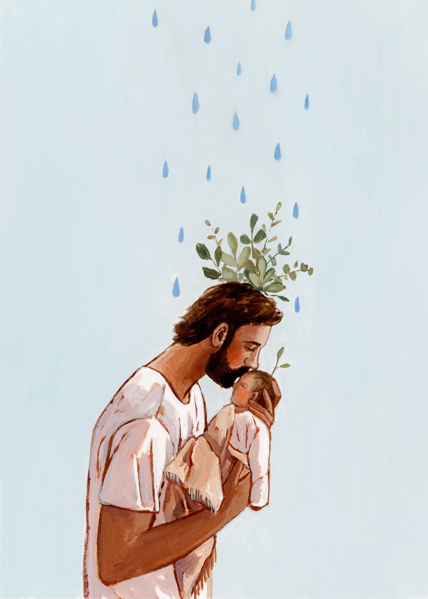 'The Rains Will Help Us Bloom' Print (male version)