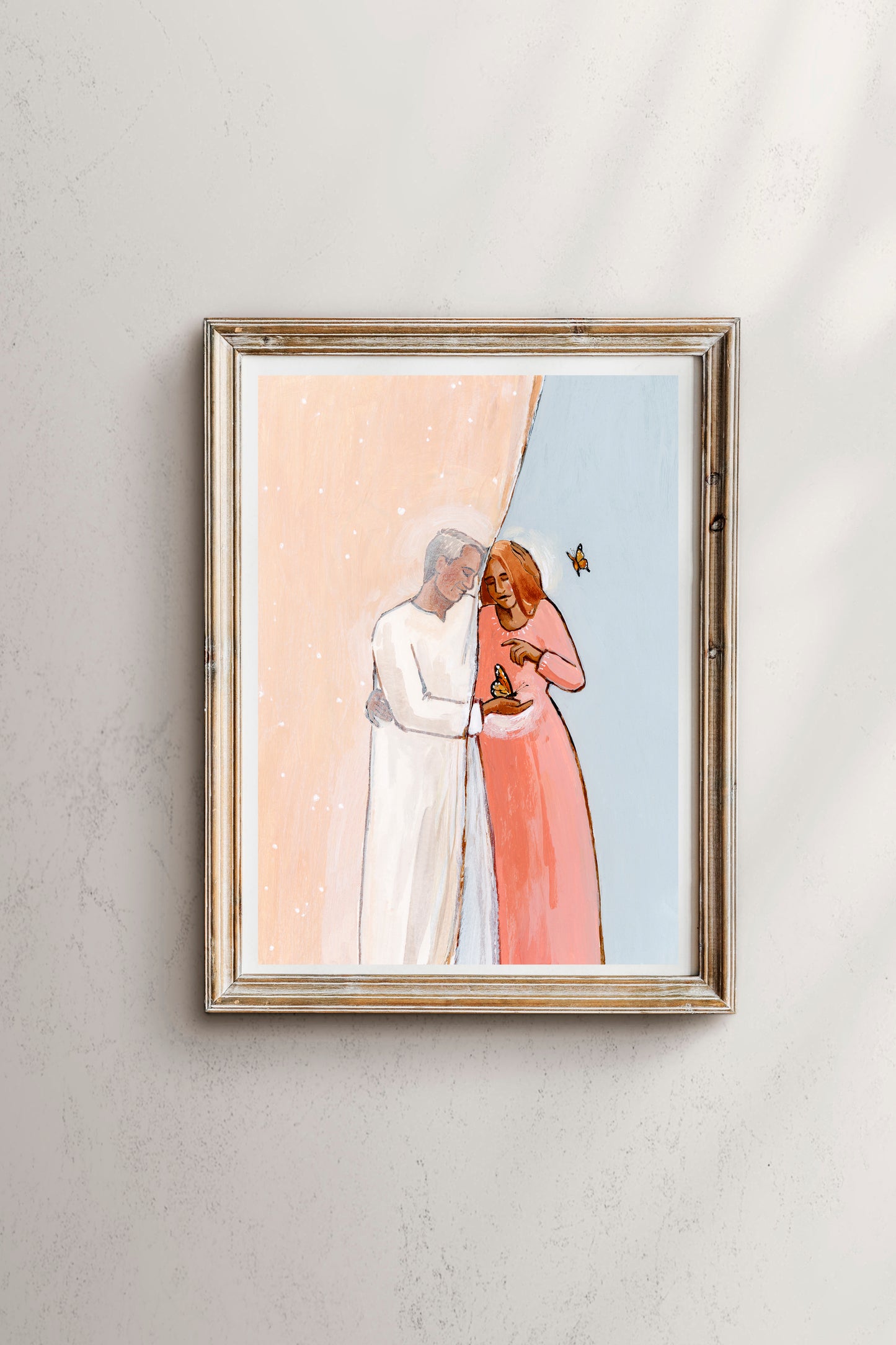 'Look For Me In The Butterflies' Print (dad and daughter)