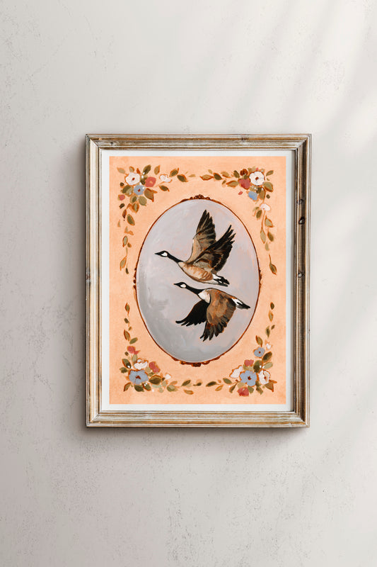 'Something Told The Geese It Was Time To Fly' Print