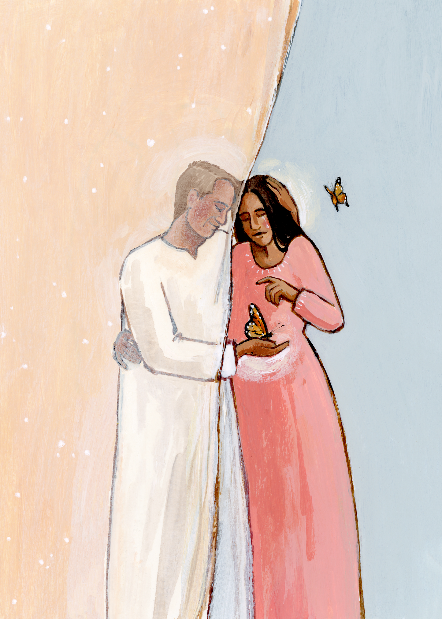 'Look For Me In The Butterflies' Print (couple version)