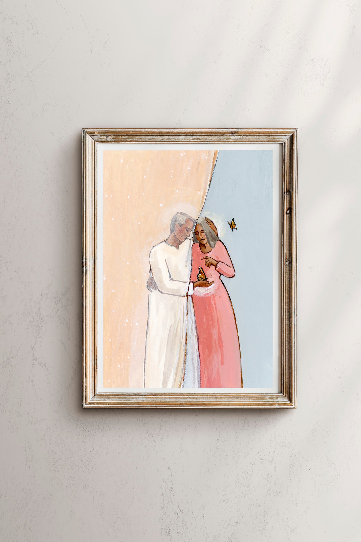 'Look For Me In The Butterflies' Print (couple version)