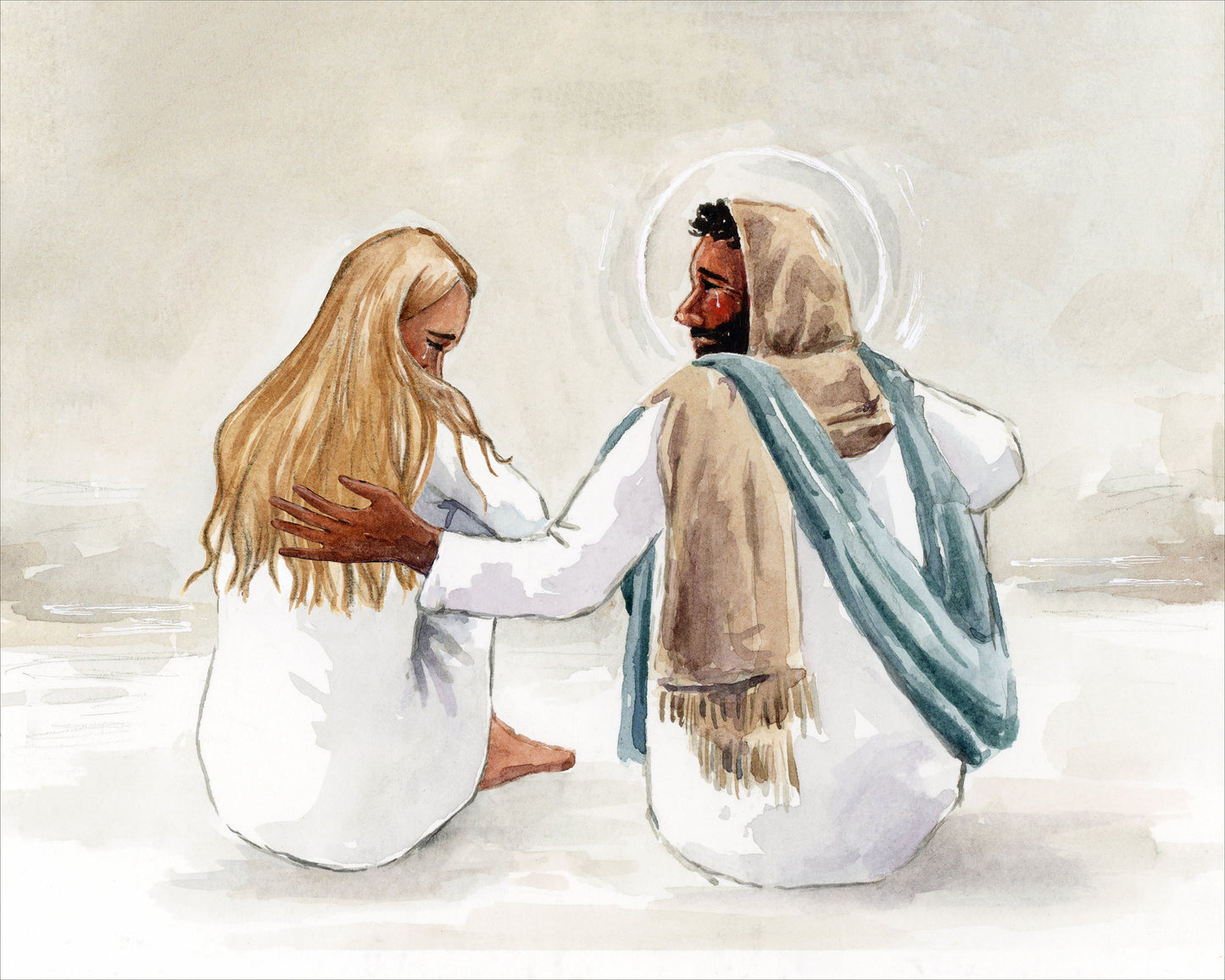 'He Sits With Me' Canvas Print