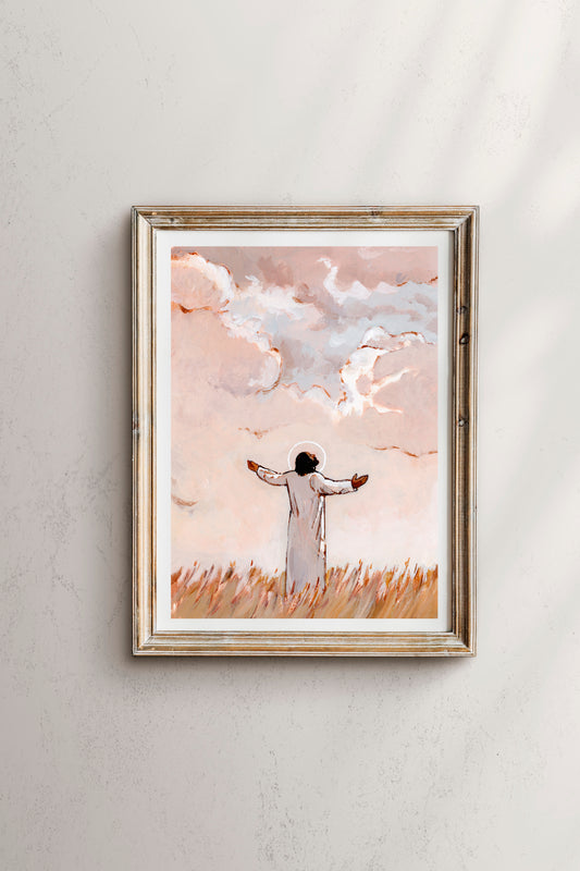 'His Strength Is In The Skies' Print