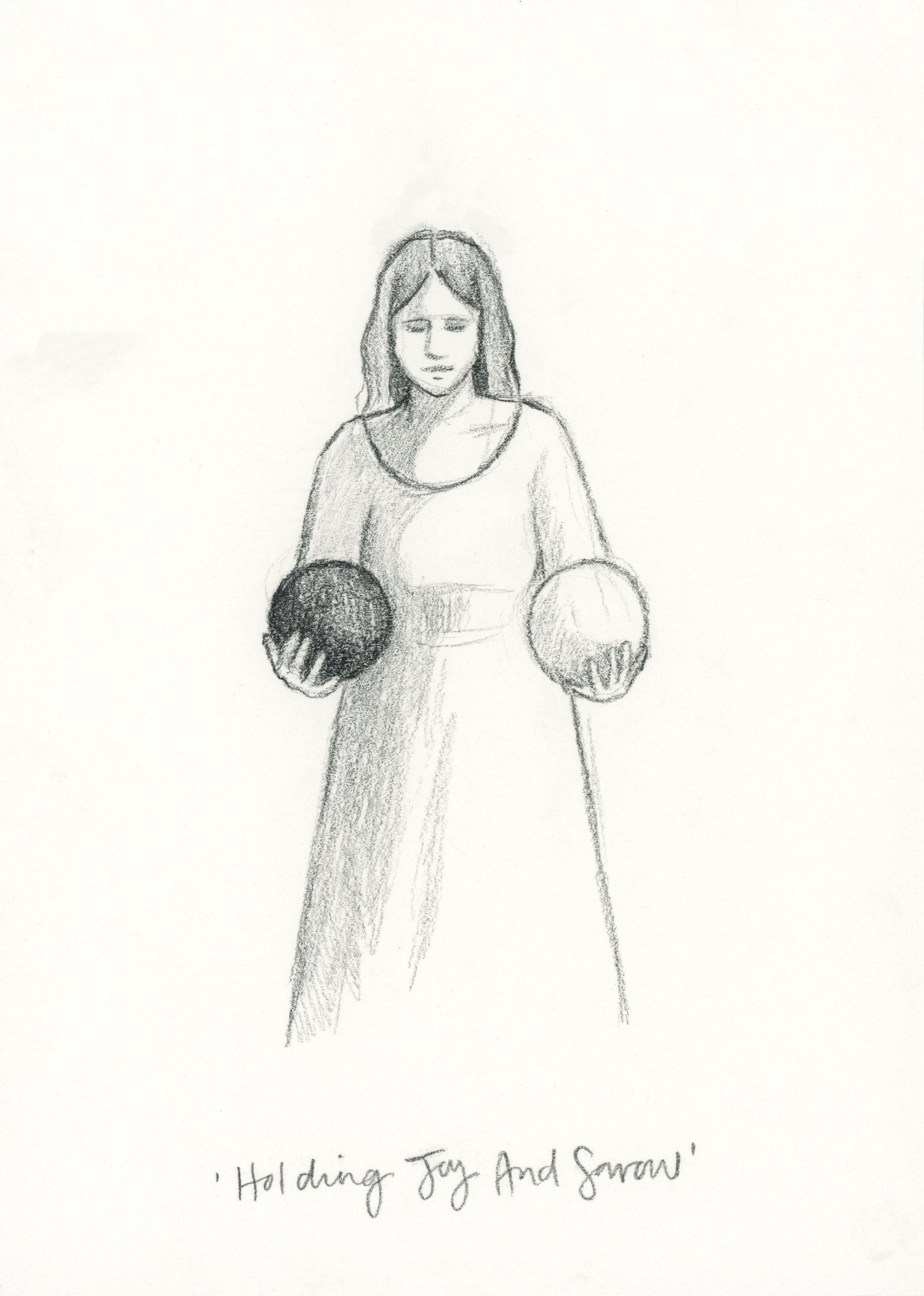 'Holding Joy And Sorrow' Sketch Print