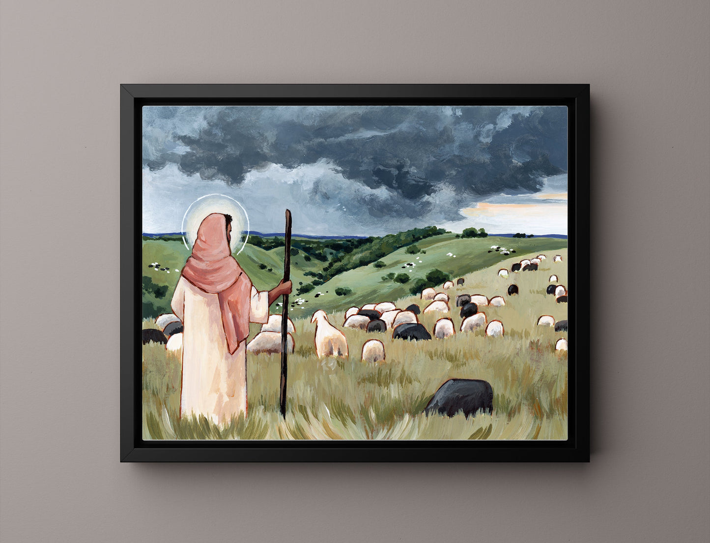 'My Little Flock' Canvas Print