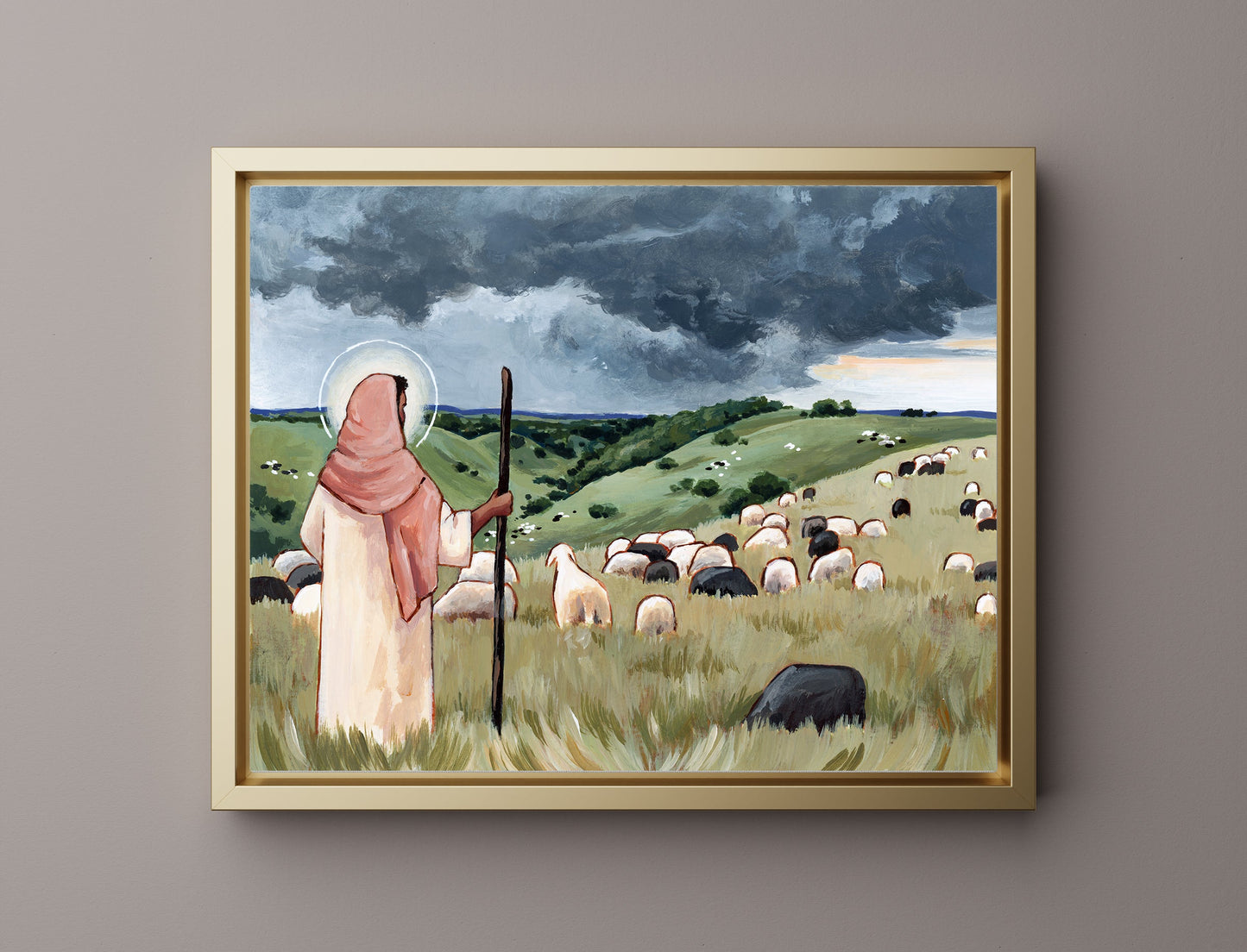 'My Little Flock' Canvas Print