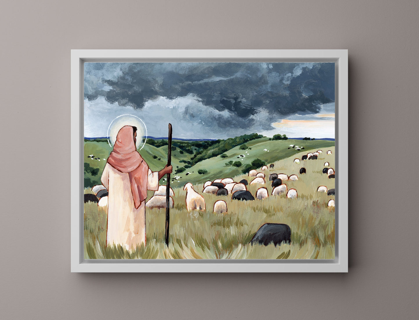 'My Little Flock' Canvas Print
