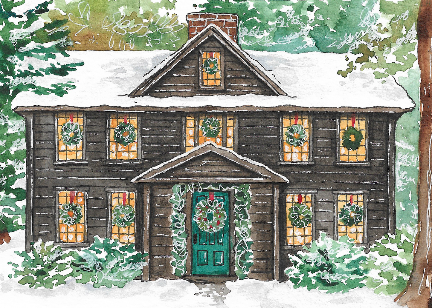 'The Orchard House' Print