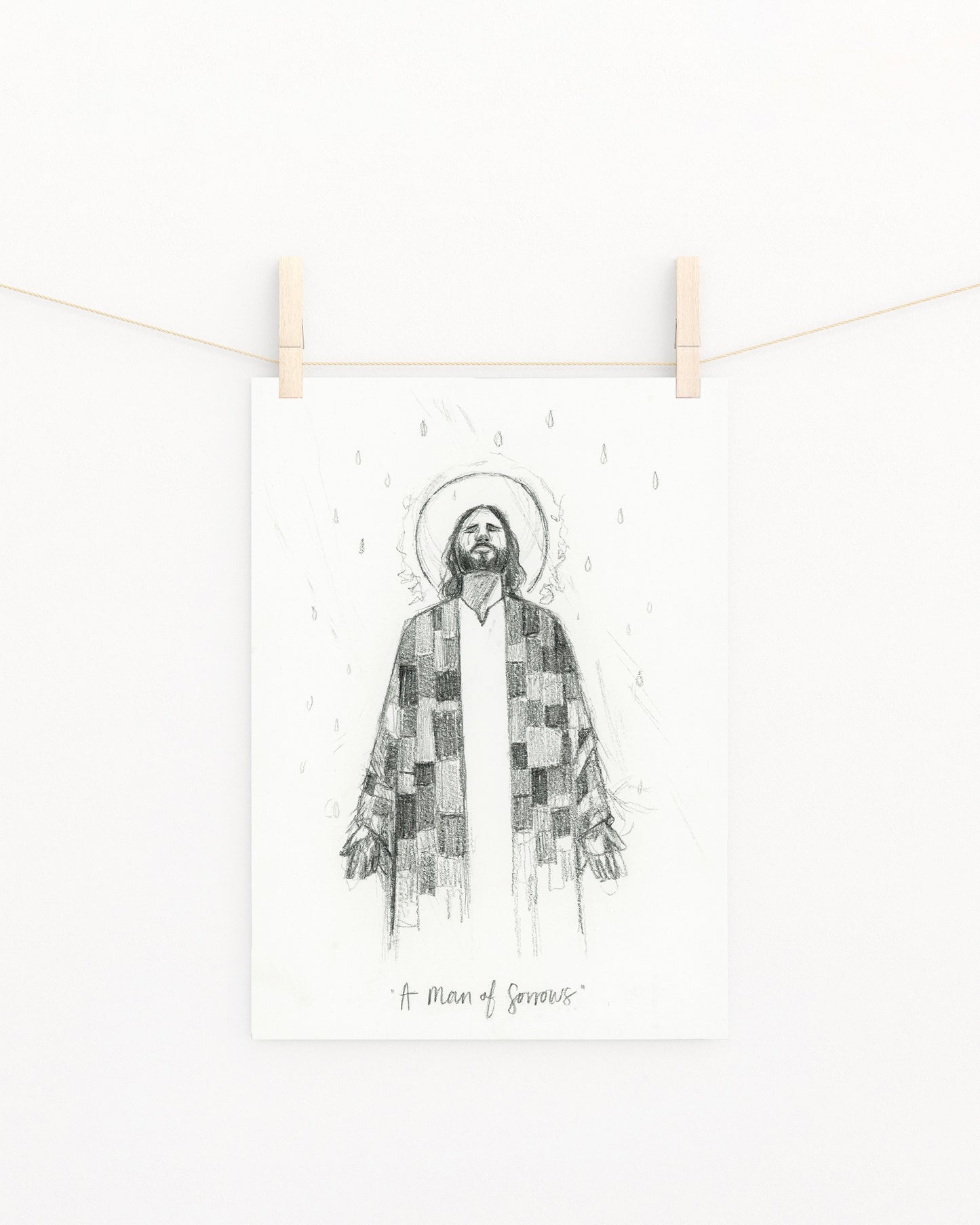 'A Man Of Sorrows' Sketch Print