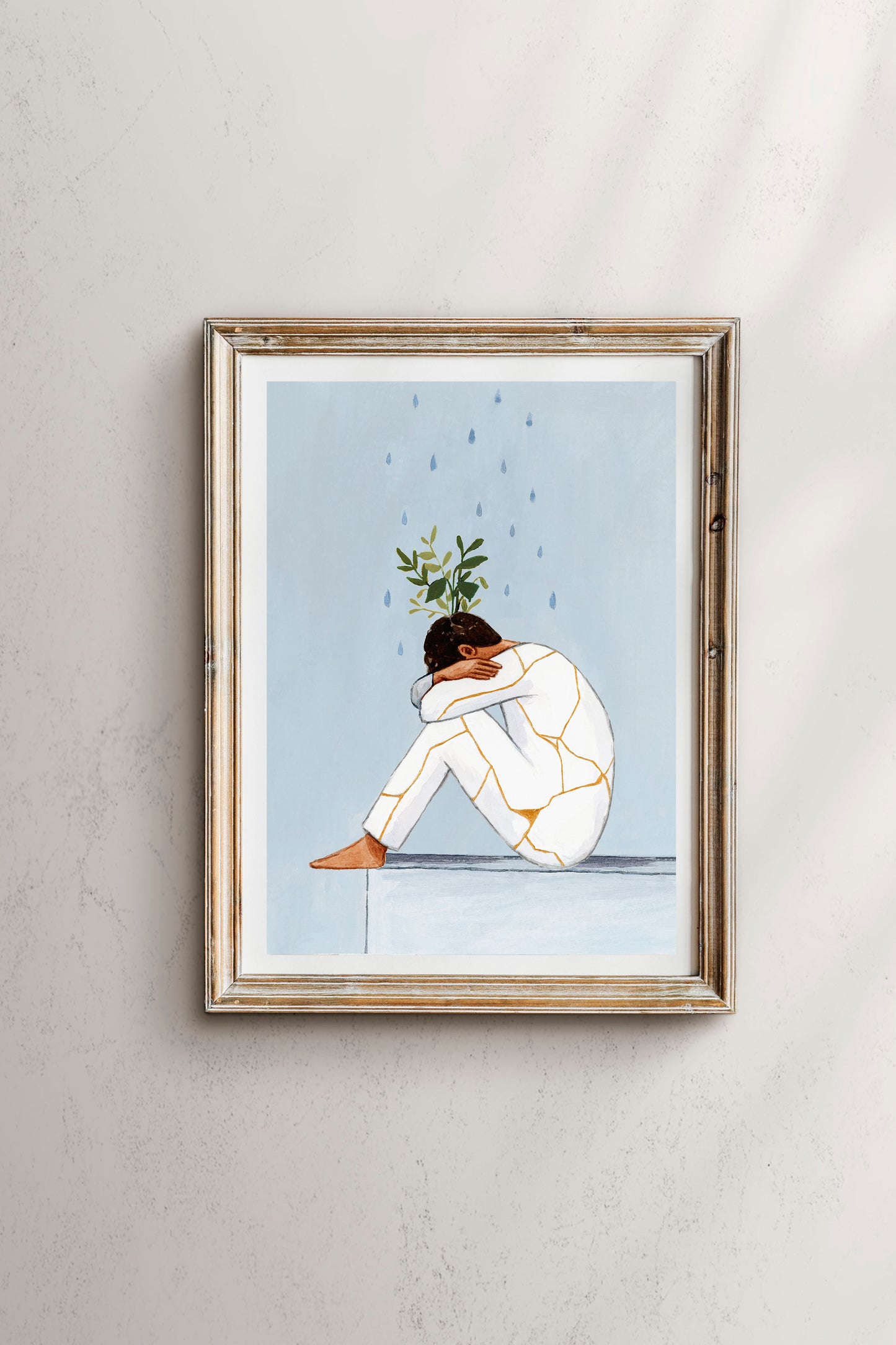 'He Thought He Was Broken, But He Was Blooming' Print (male version)