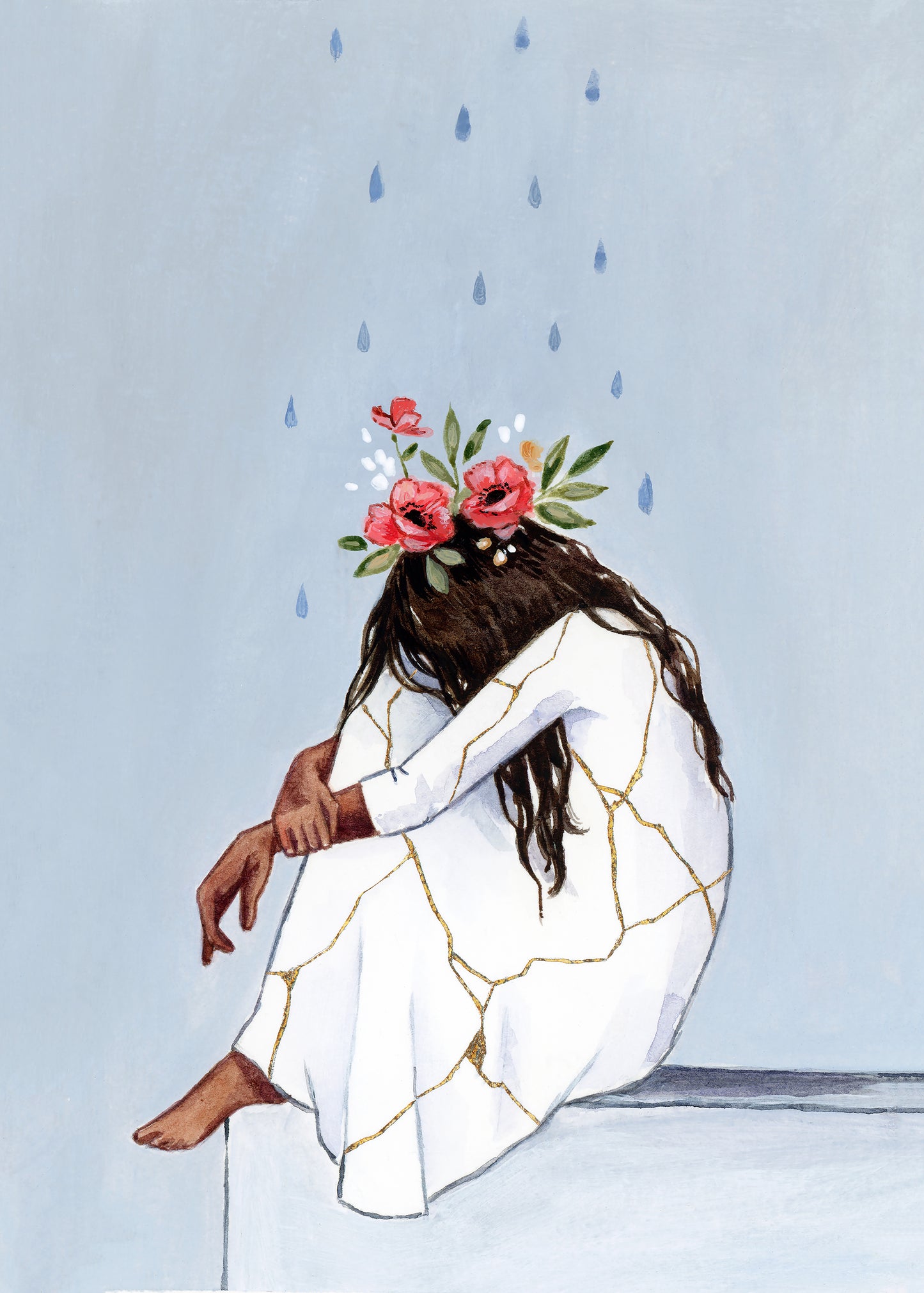 'She Thought She Was Broken, But She Was Blooming' 5x7 Digital Download