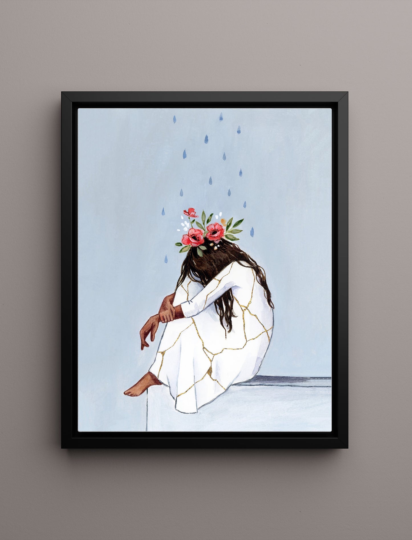 'She Thought She Was Broken, But She Was Blooming' Canvas Print