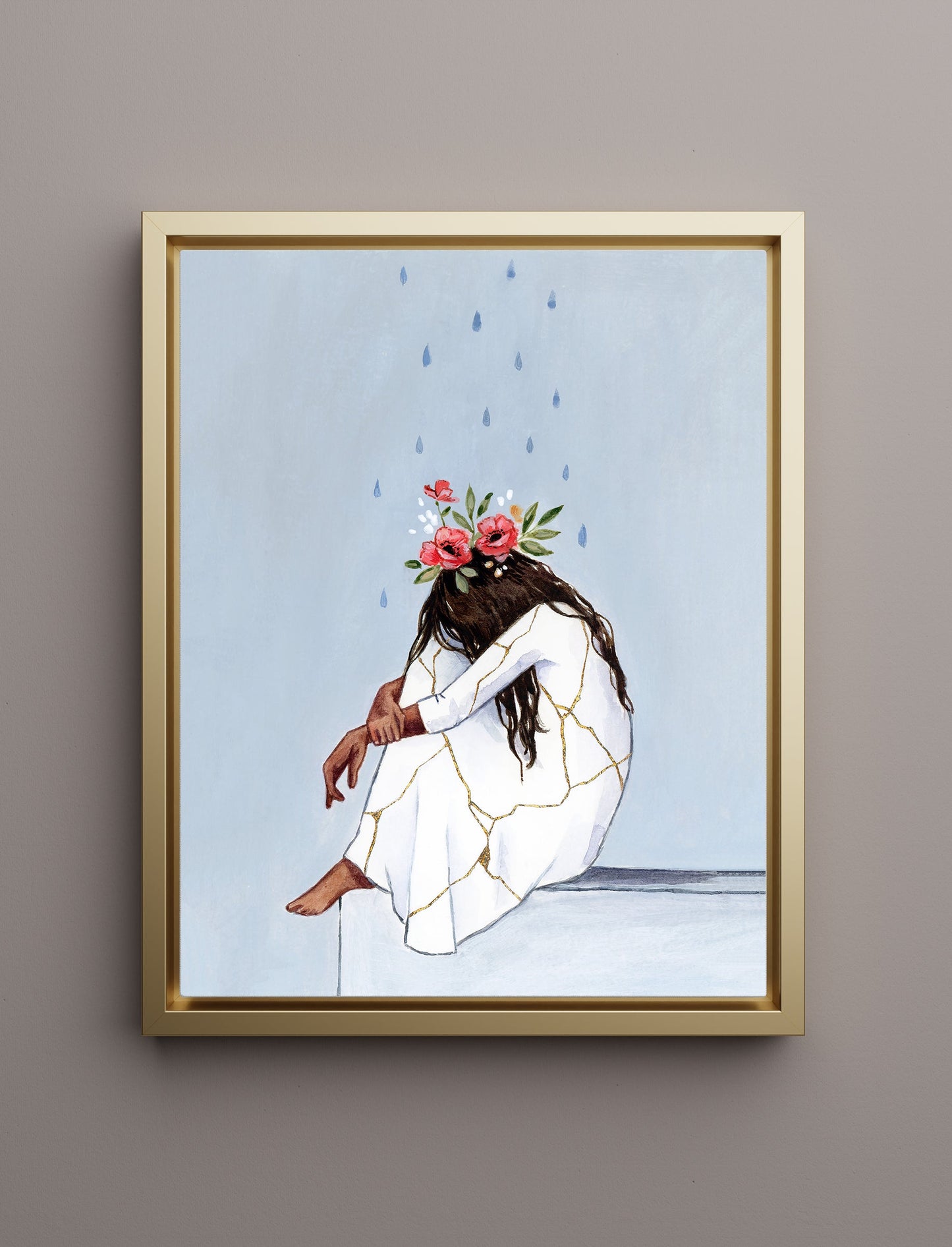 'She Thought She Was Broken, But She Was Blooming' Canvas Print