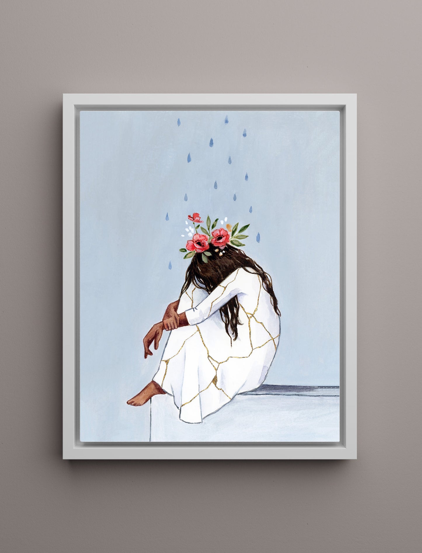 'She Thought She Was Broken, But She Was Blooming' Canvas Print