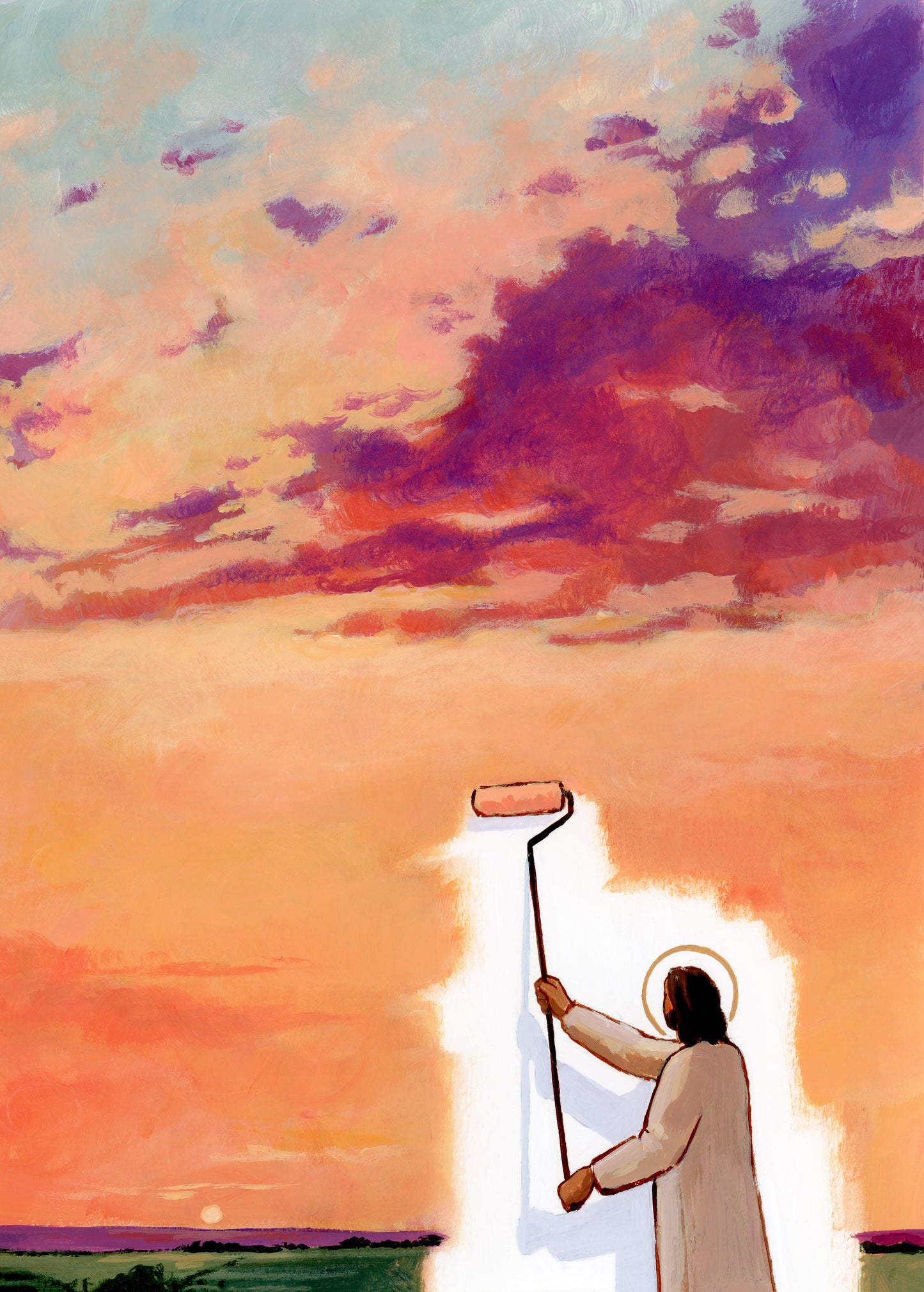 'He Who Paints The Sunsets' Print