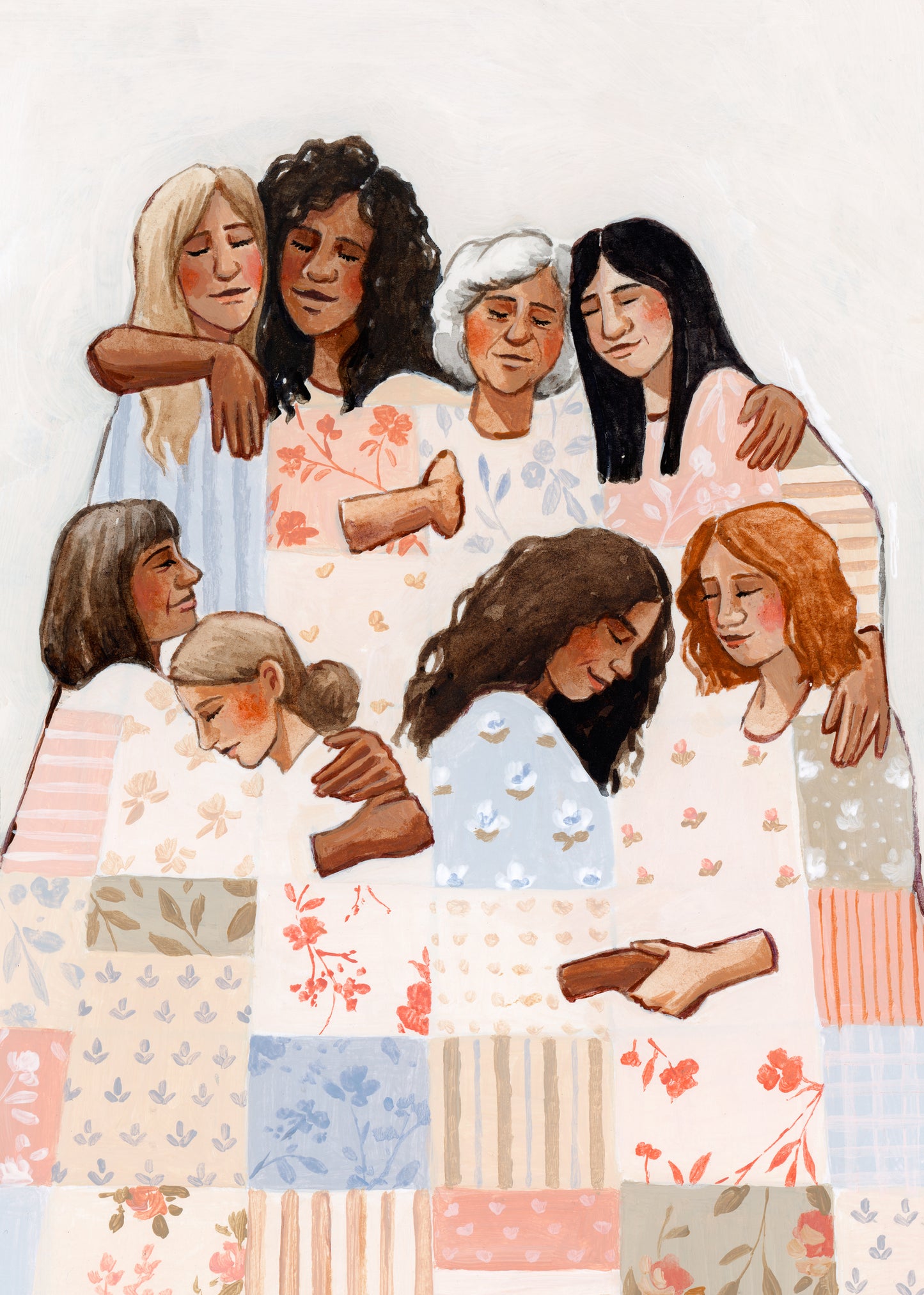 'A Patchwork Of Hearts' Print