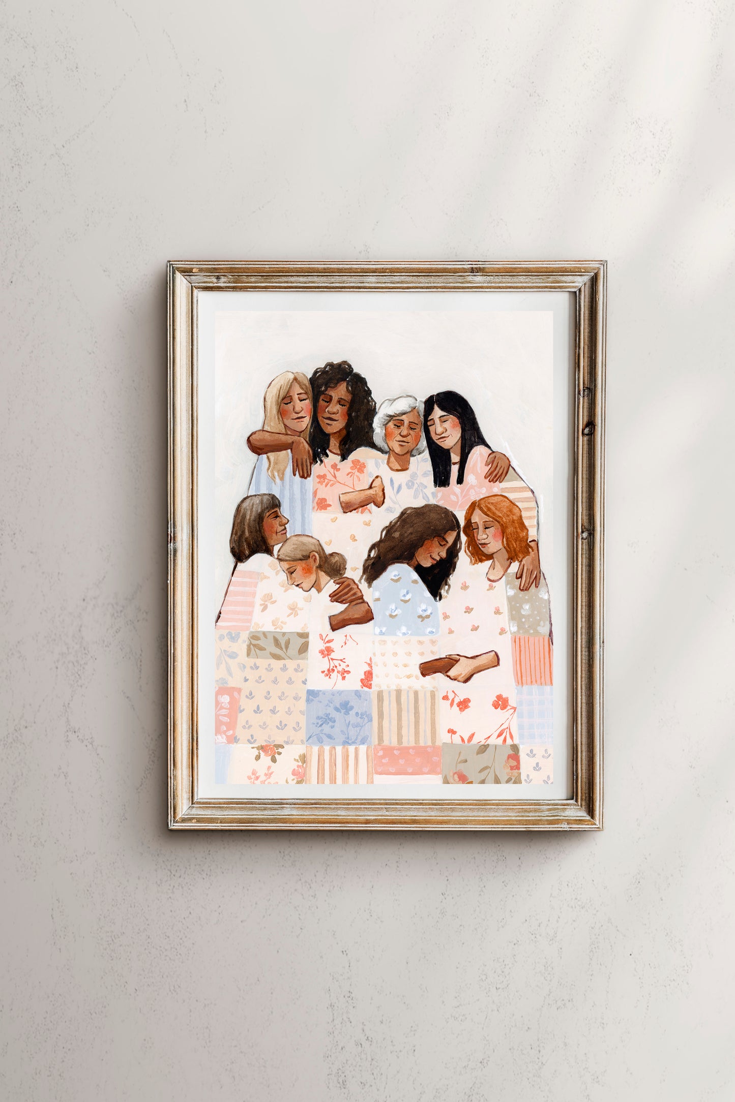 'A Patchwork Of Hearts' Print