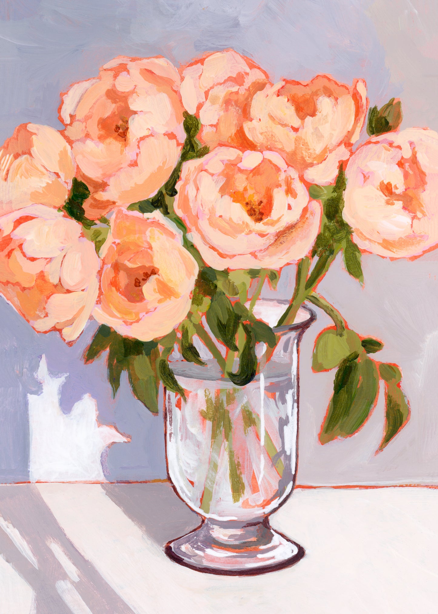 'The Delicate Peonies' Print