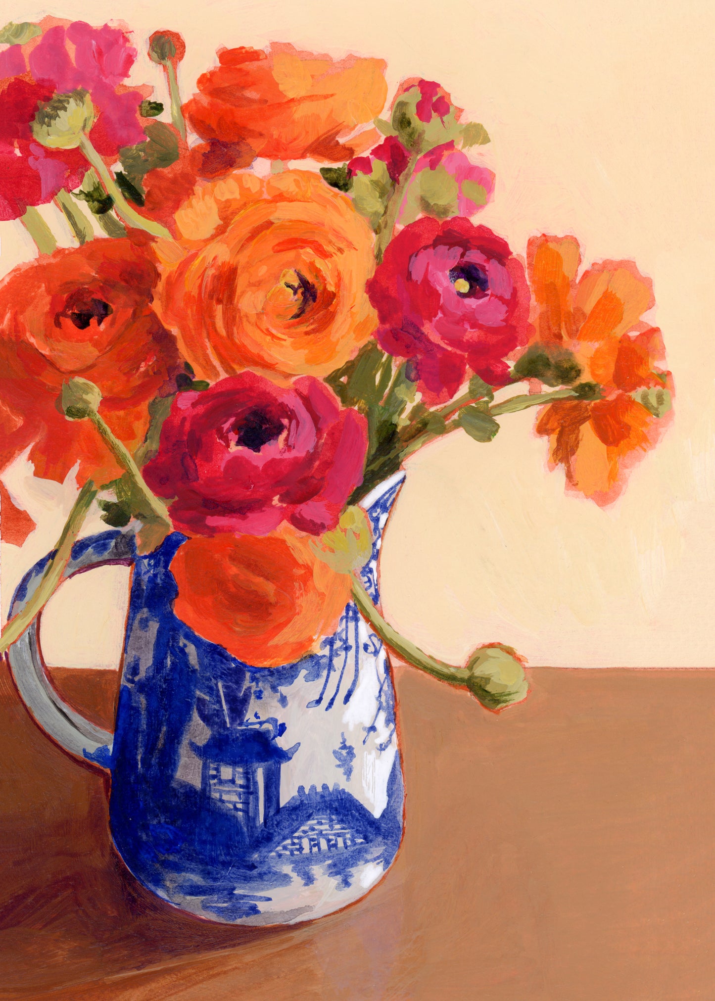 'Colorful Ranunculus' Print