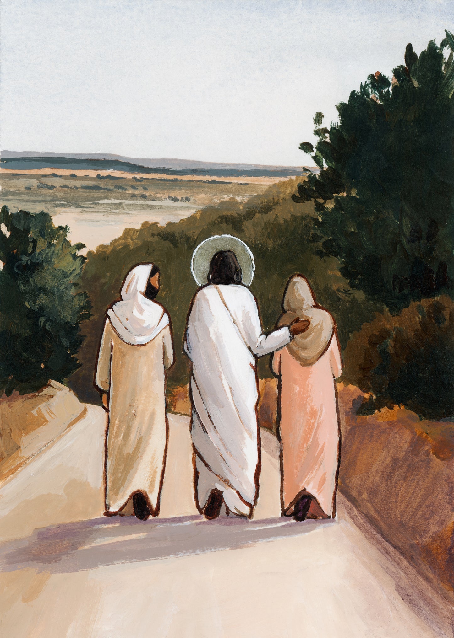 'Did Not Our Hearts Burn Within Us?' 5x7 inch original painting