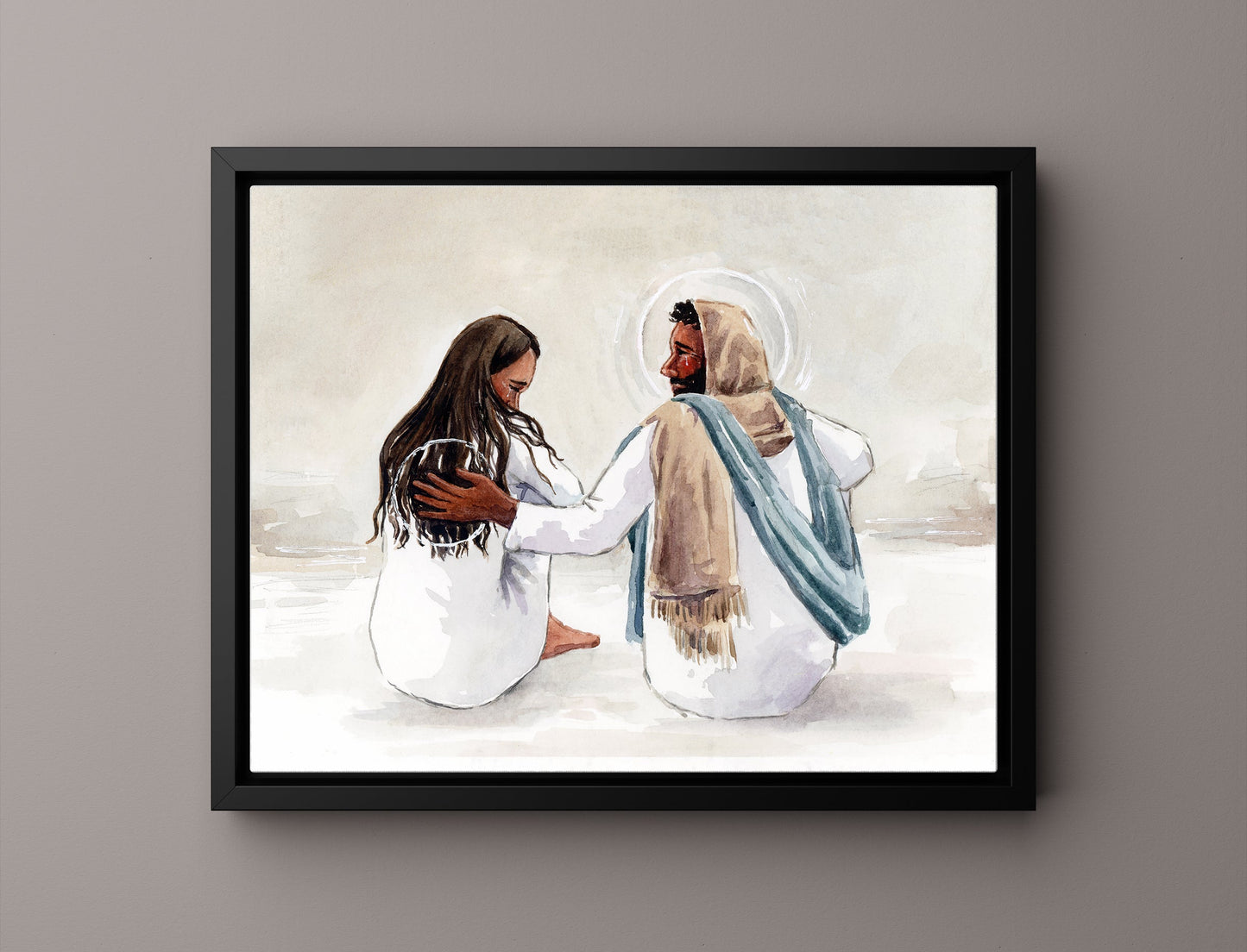 'He Sits With Me' Canvas Print