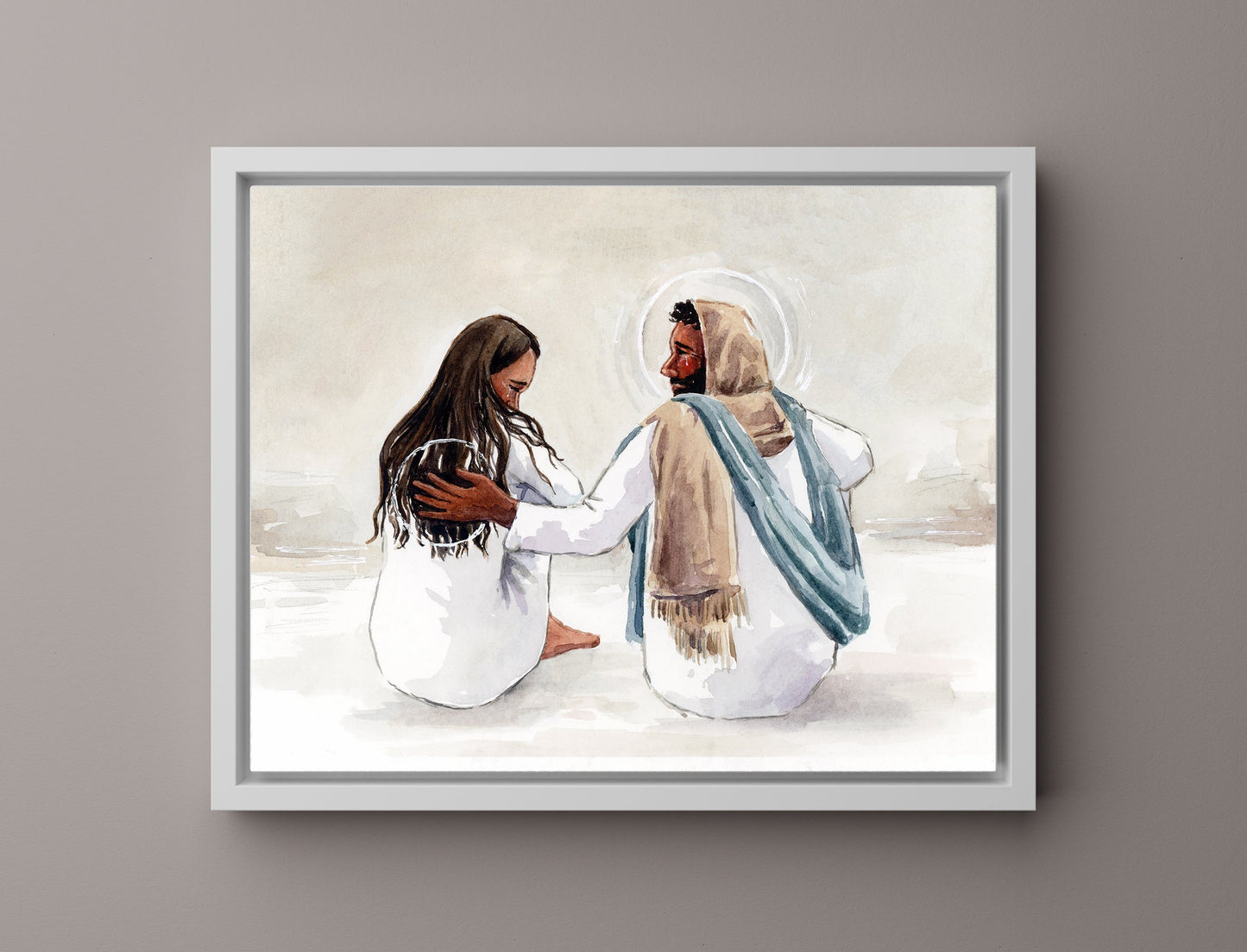 'He Sits With Me' Canvas Print