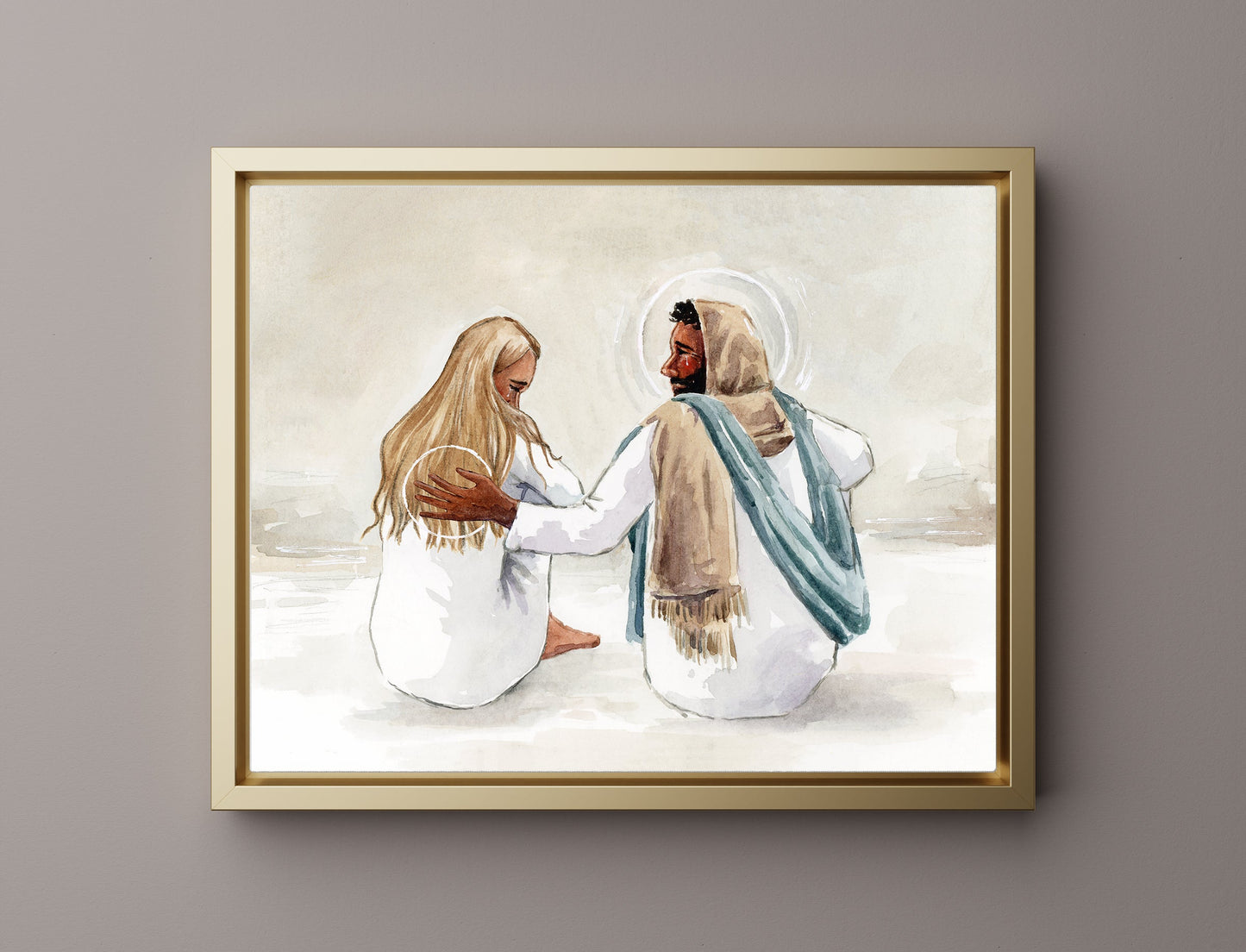 'He Sits With Me' Canvas Print