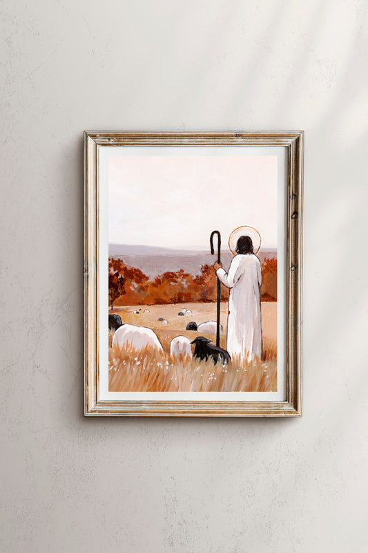 'The Good, Unwavering Shepherd' Print